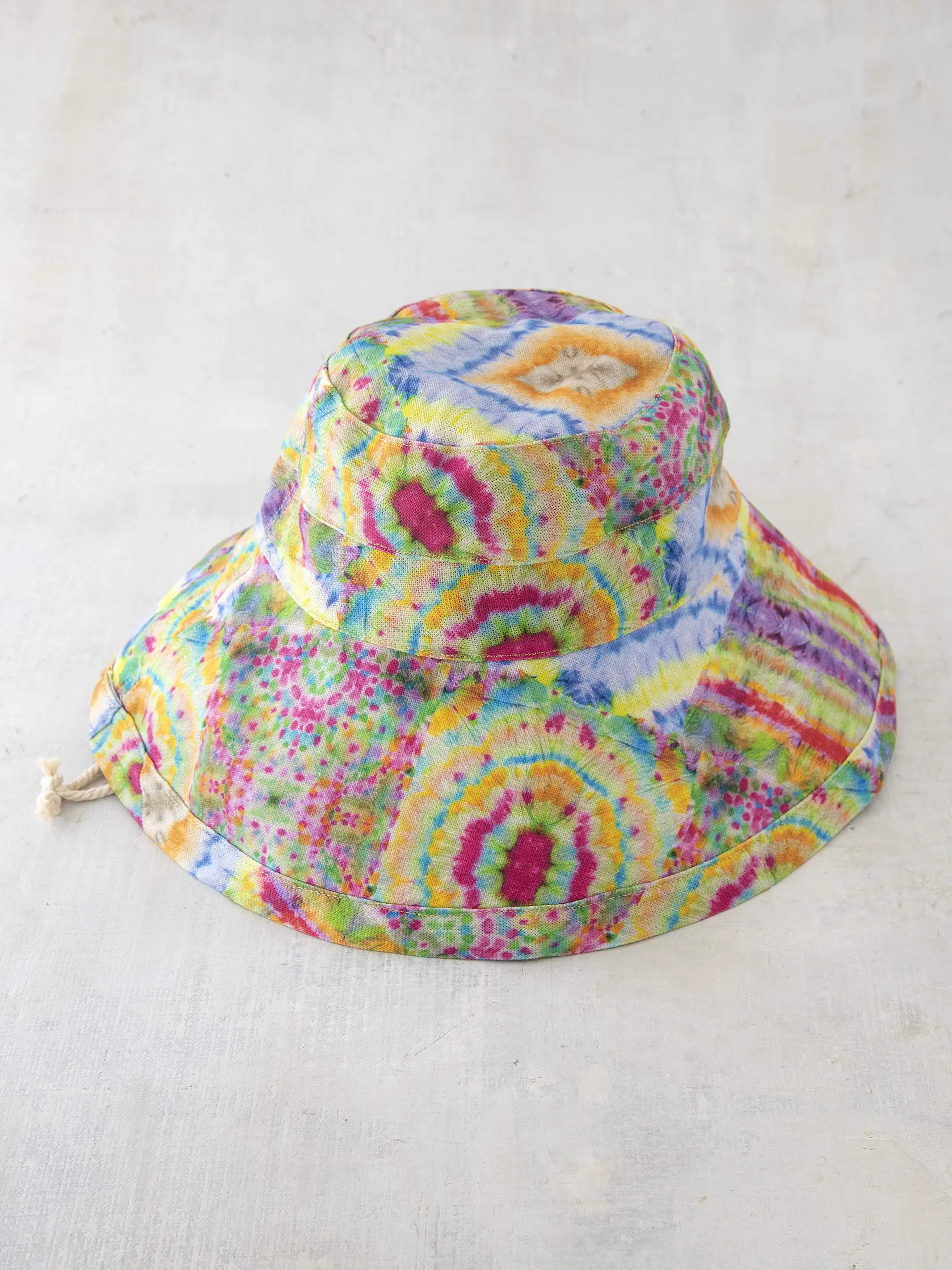 Sunny Day Bucket Hat - Spring Rainbow Tie-Dye
