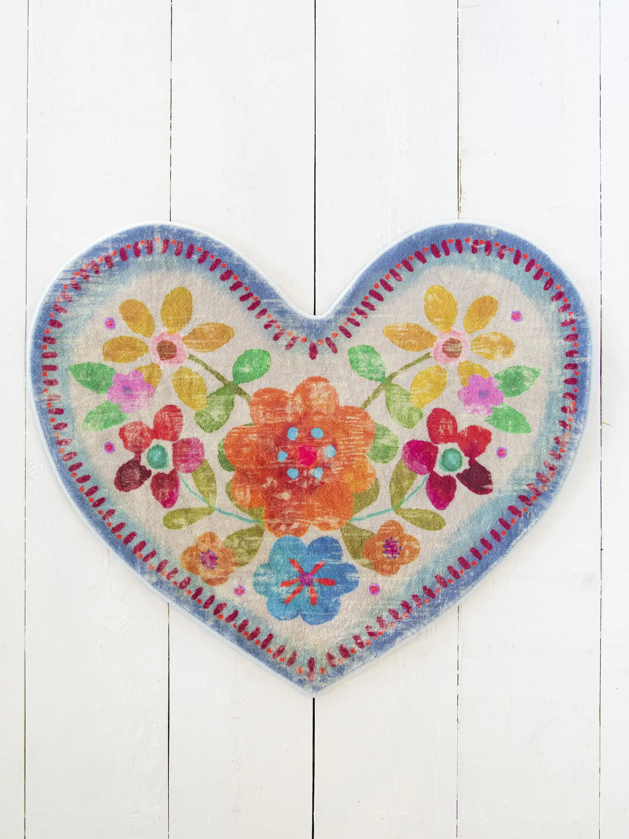 Chenille Rug, 2' x 3' - Dove Grey Heart