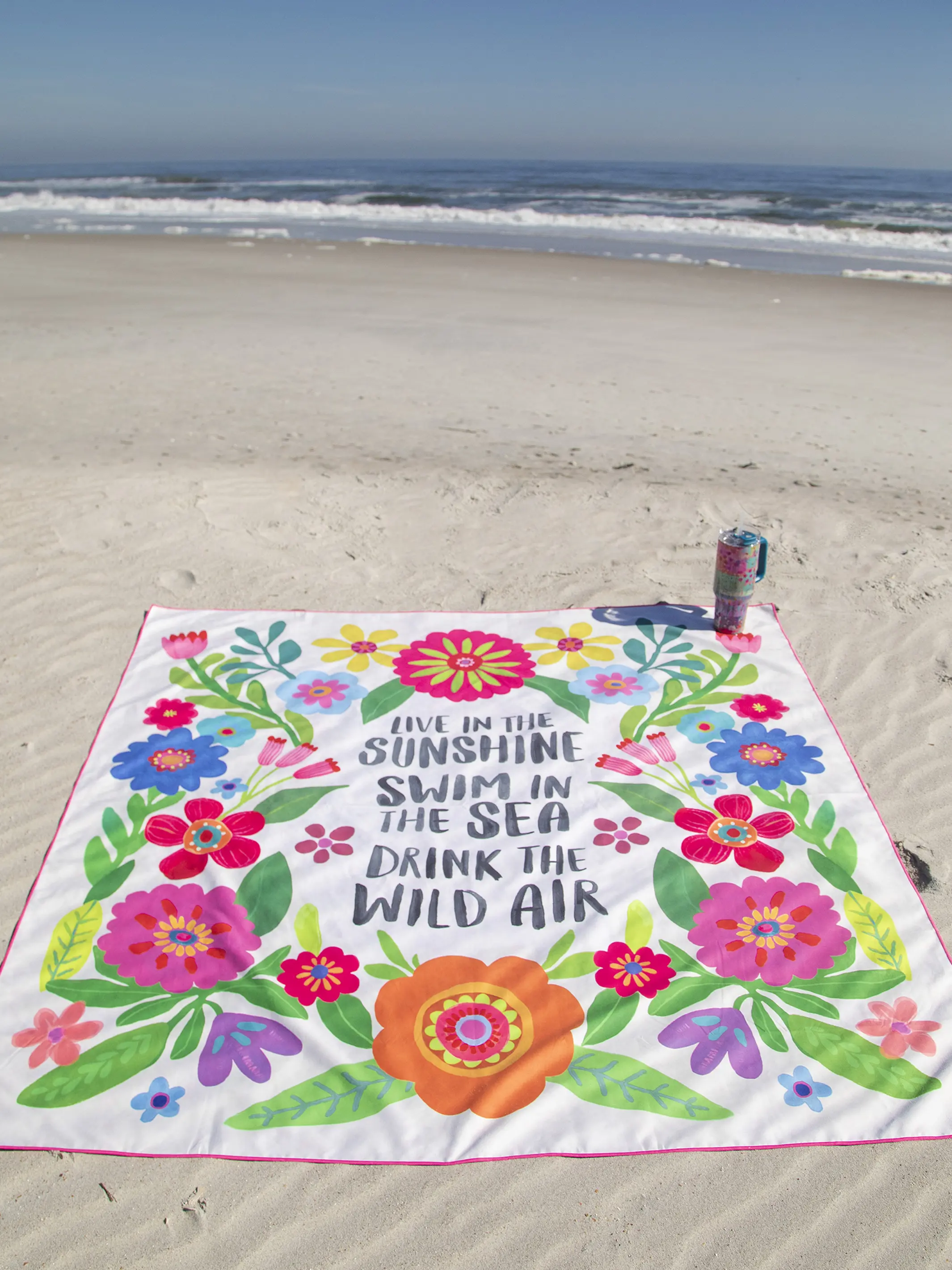 XL Double-Sided Beach Towel - Live Sunshine