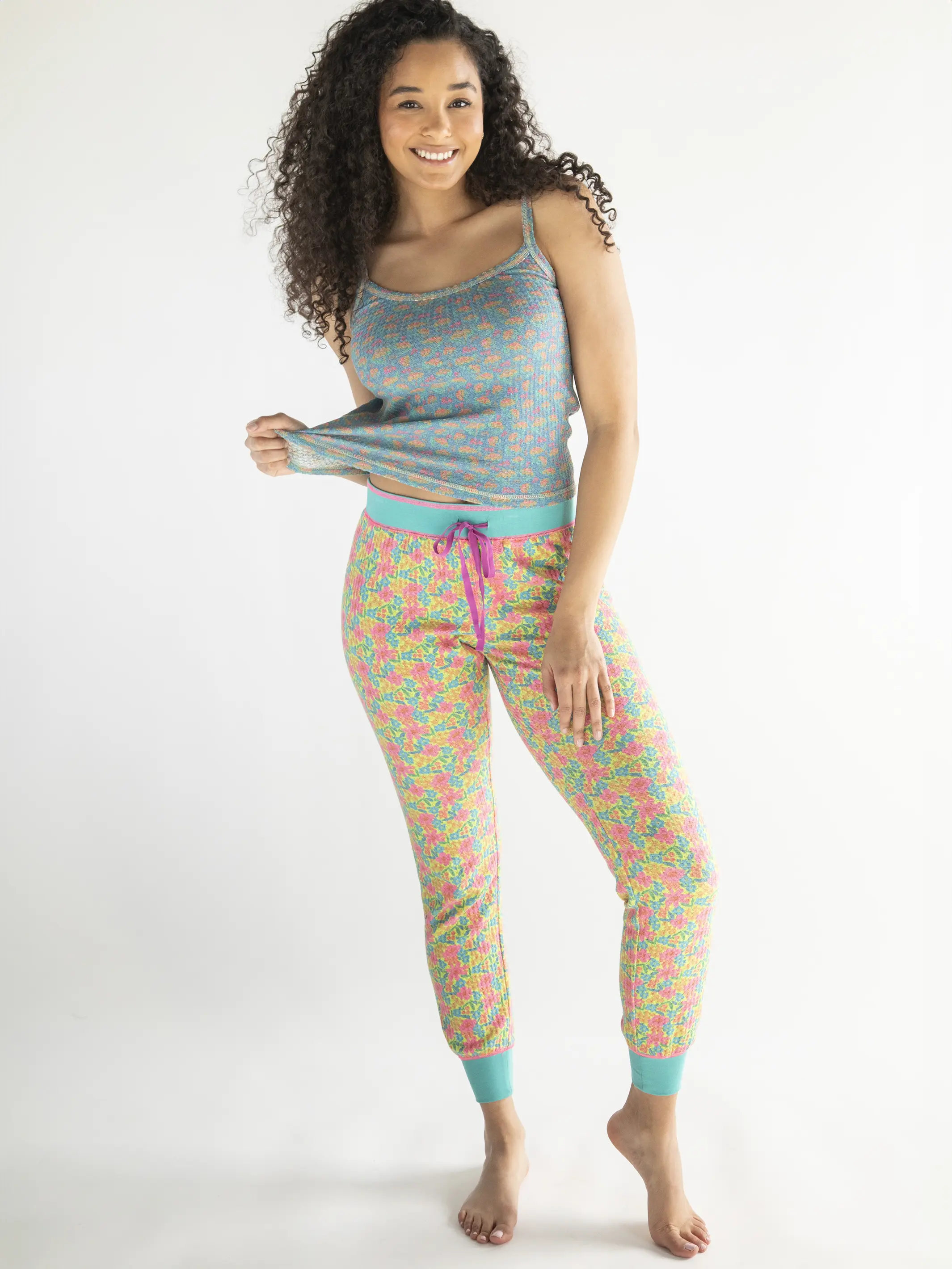 Mix & Match Thermal Long Johns - Pink Neon Green