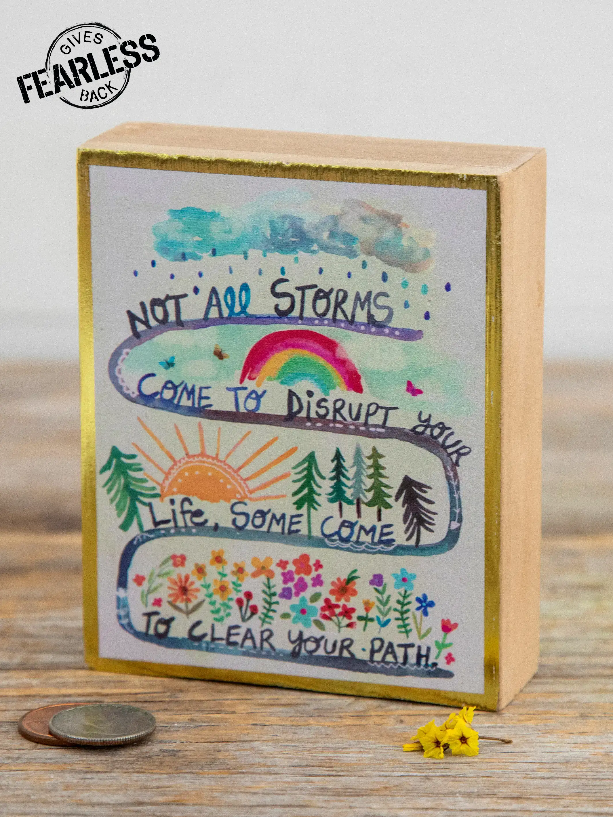 Tiny Block Keepsake - Not All Storms