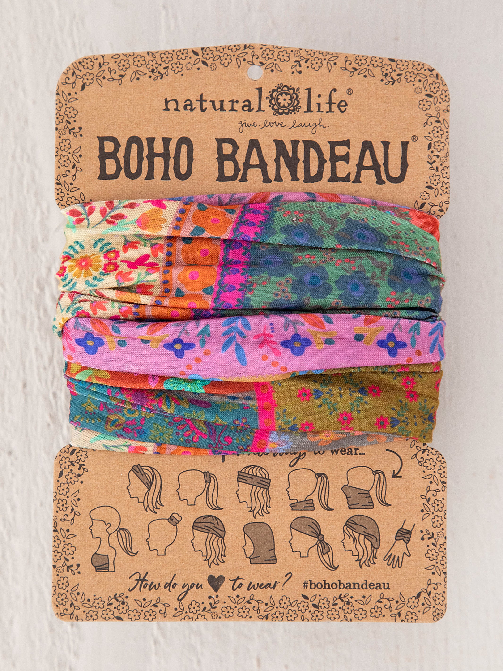 Full Boho Bandeau Headband - Multi Patchwork