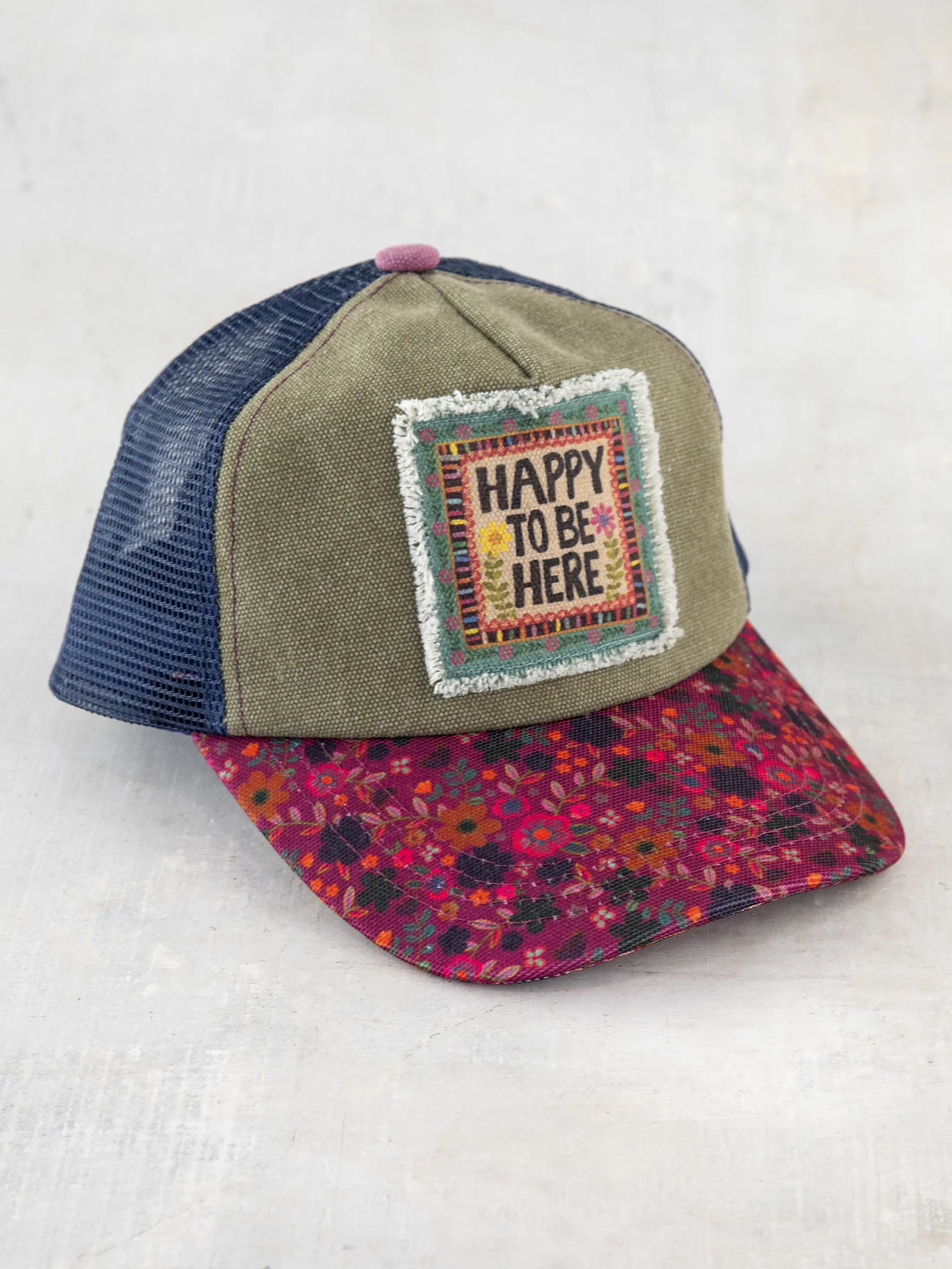 Canvas Trucker Hat - Happy