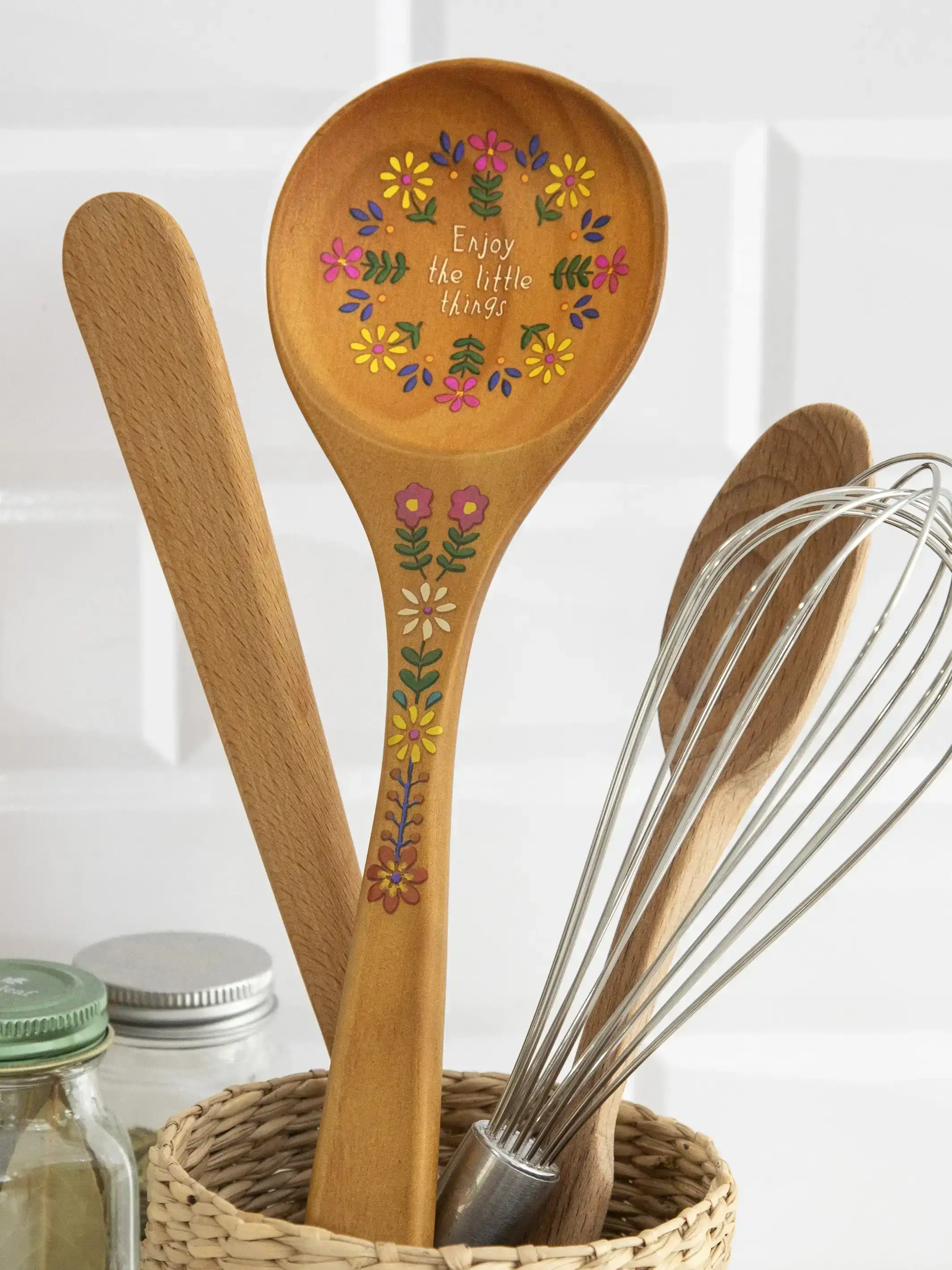 Cutest Wooden Spoon Ever - Folk Flower