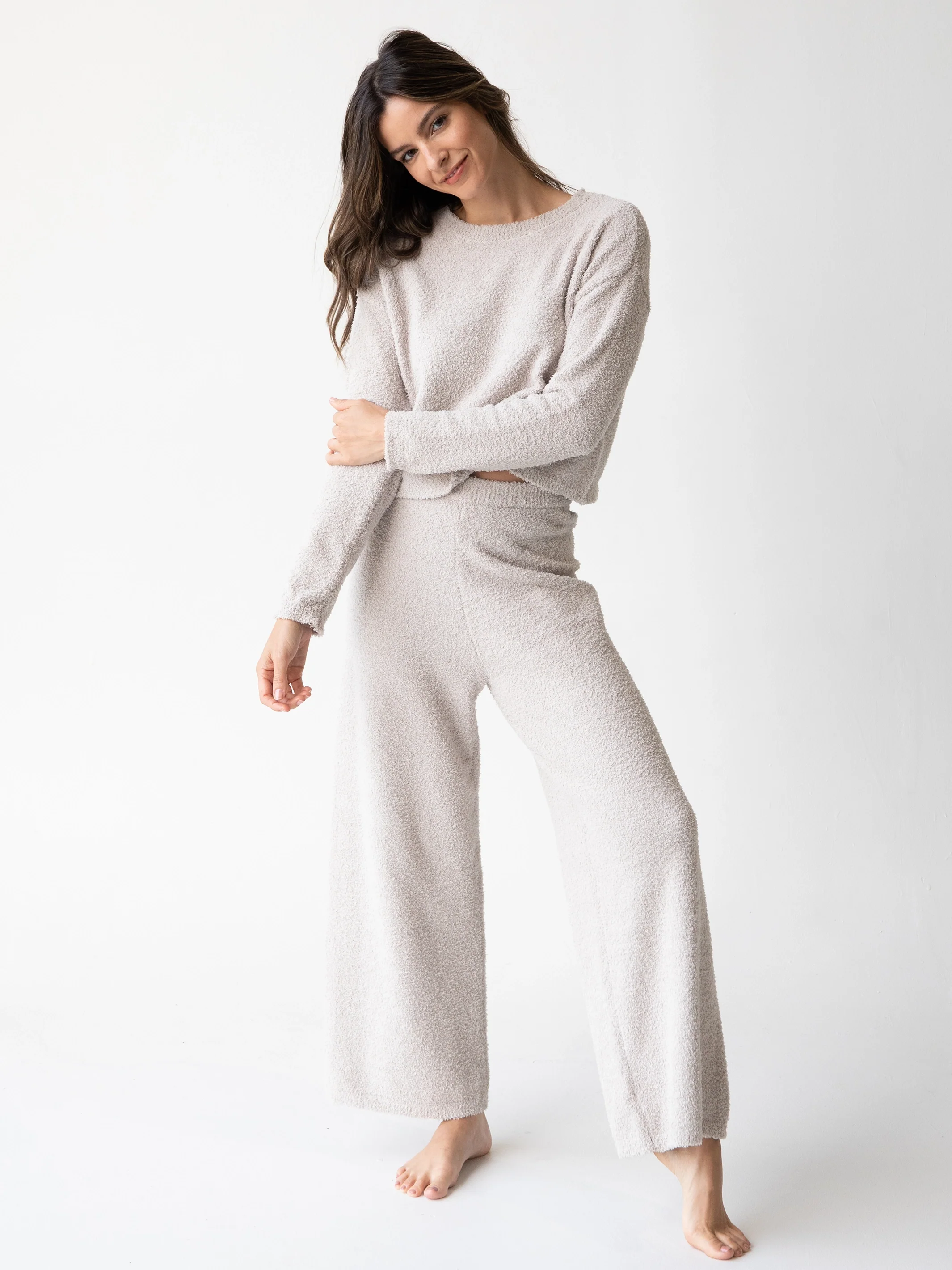 Cozy Up Pant & Sweater Set - Dove Grey