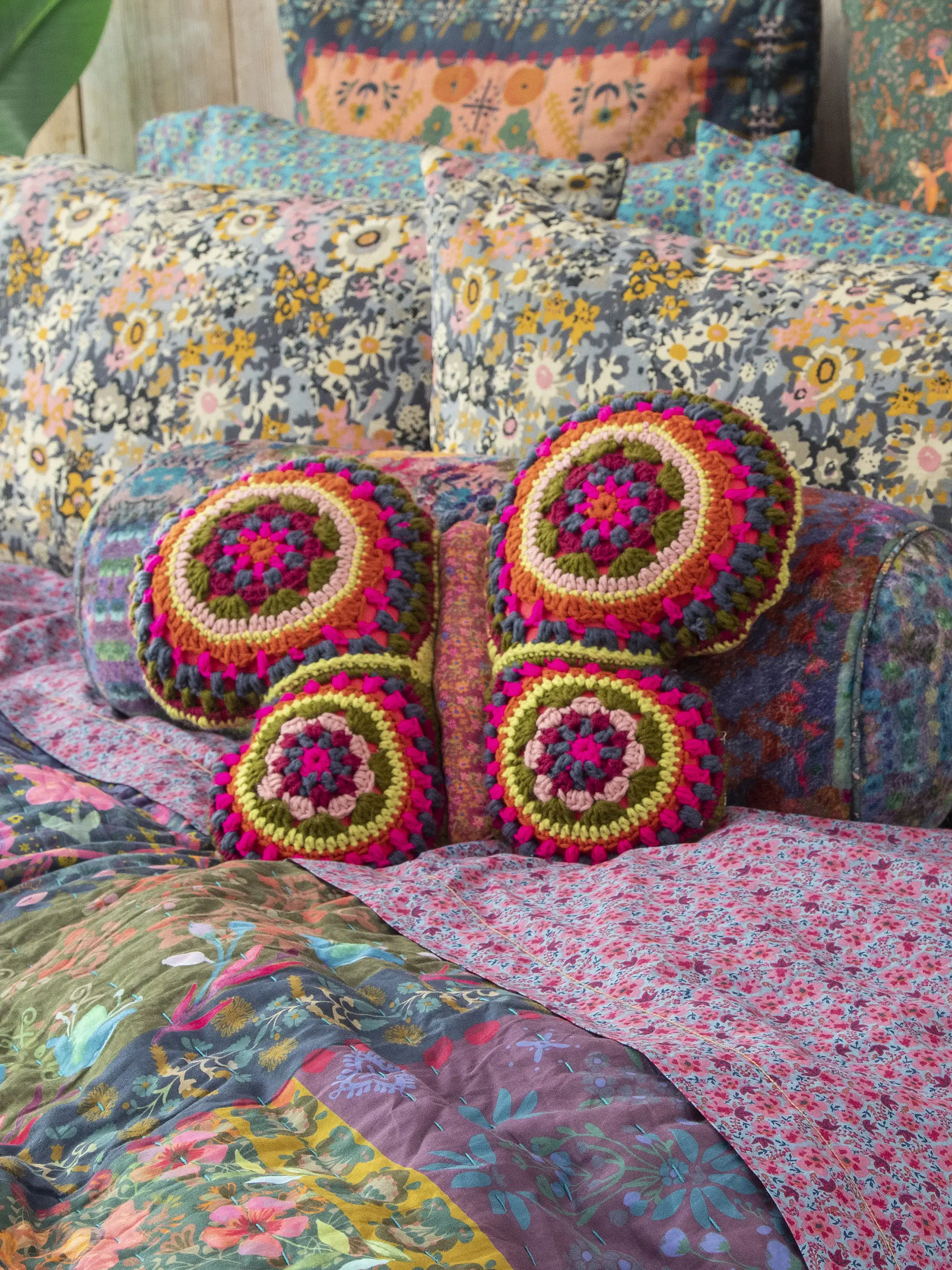Crochet Pillow - Butterfly