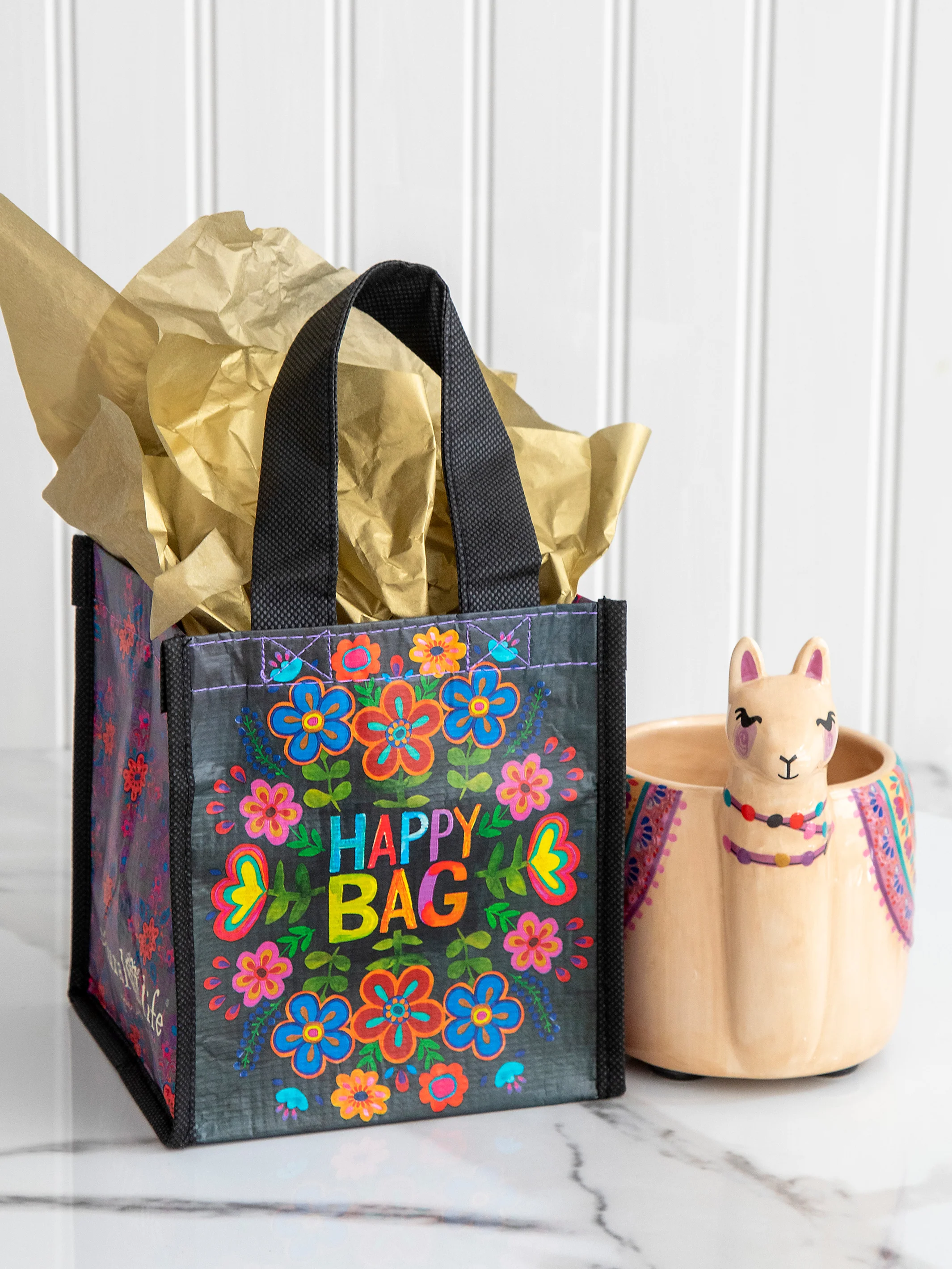 Small Happy Bag, Set of 3 - Bright Black