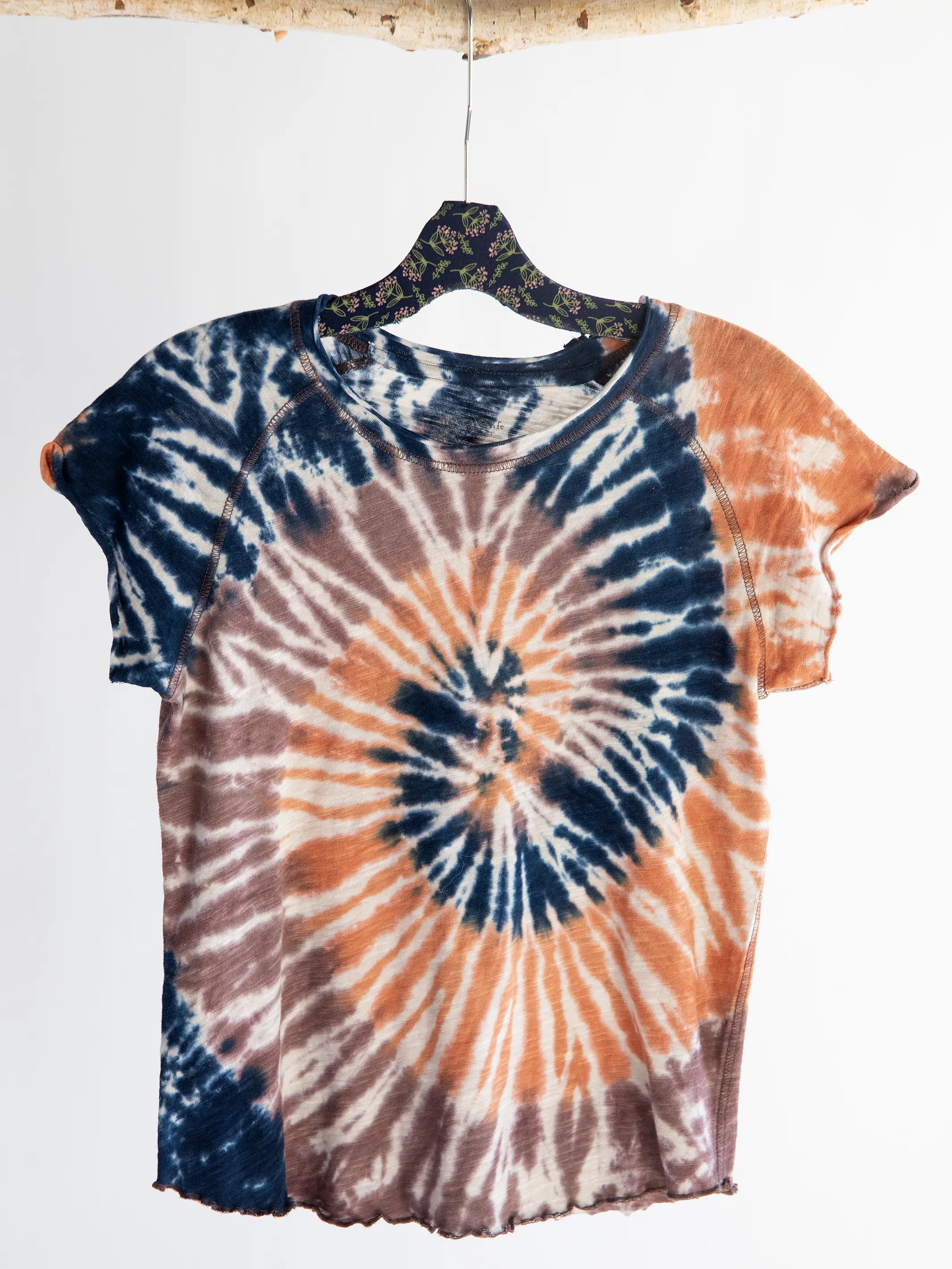Lily Printed Knit Tee Shirt - Moonstone Navy