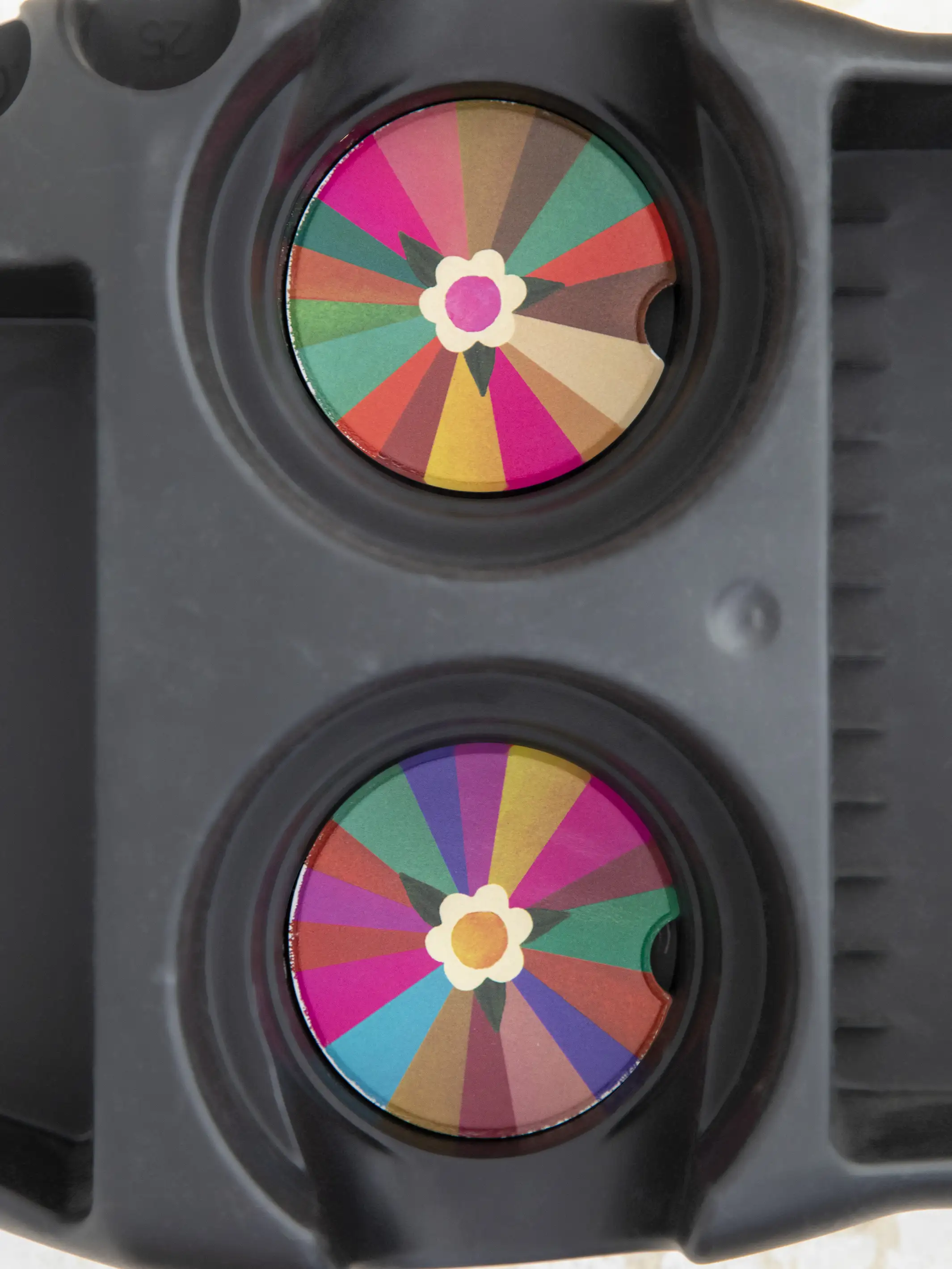 Car Coasters, Set of 2 - Rainbow