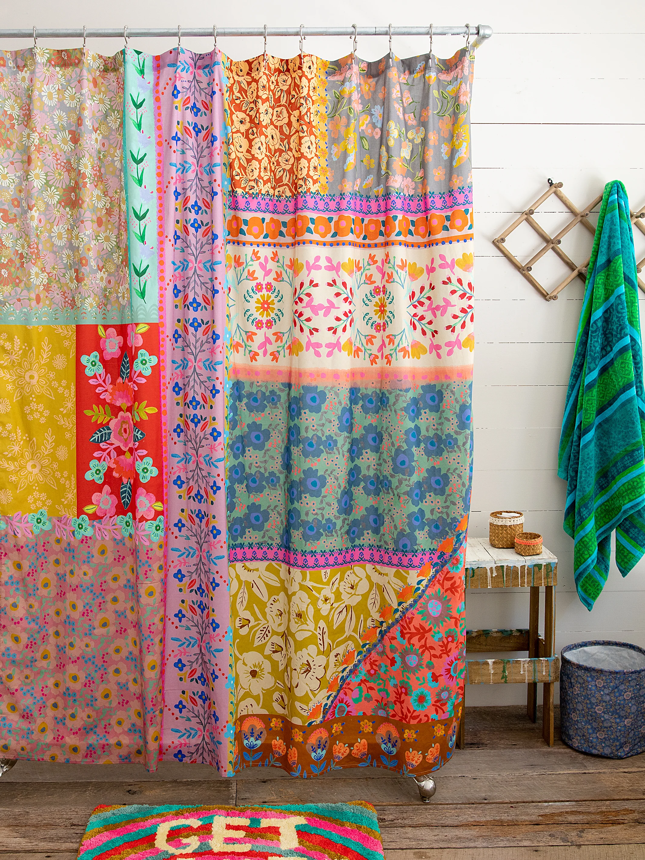 Boho Shower Curtain - Patchwork