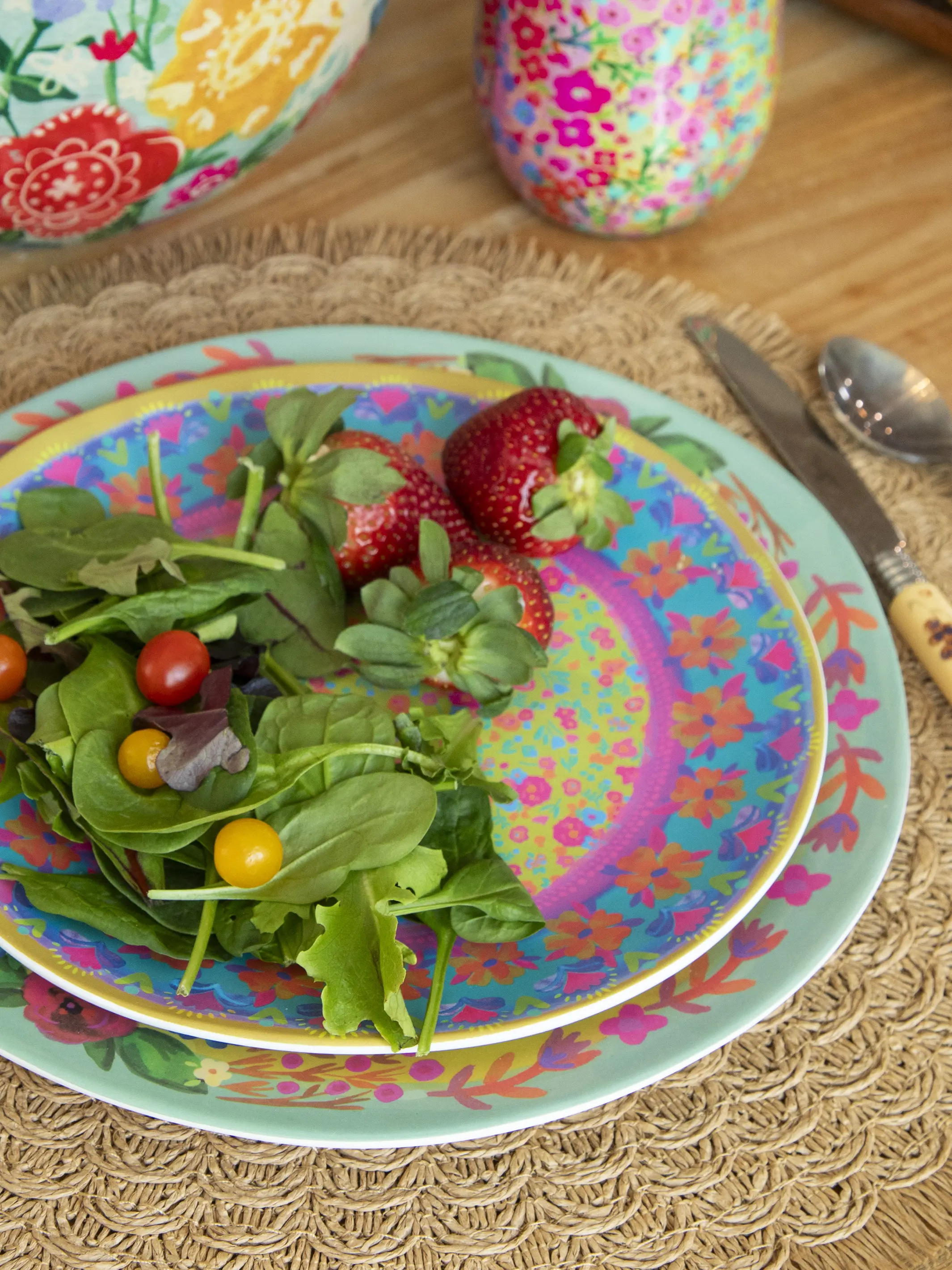 Mix & Match Melamine Salad Plate - Lime Green
