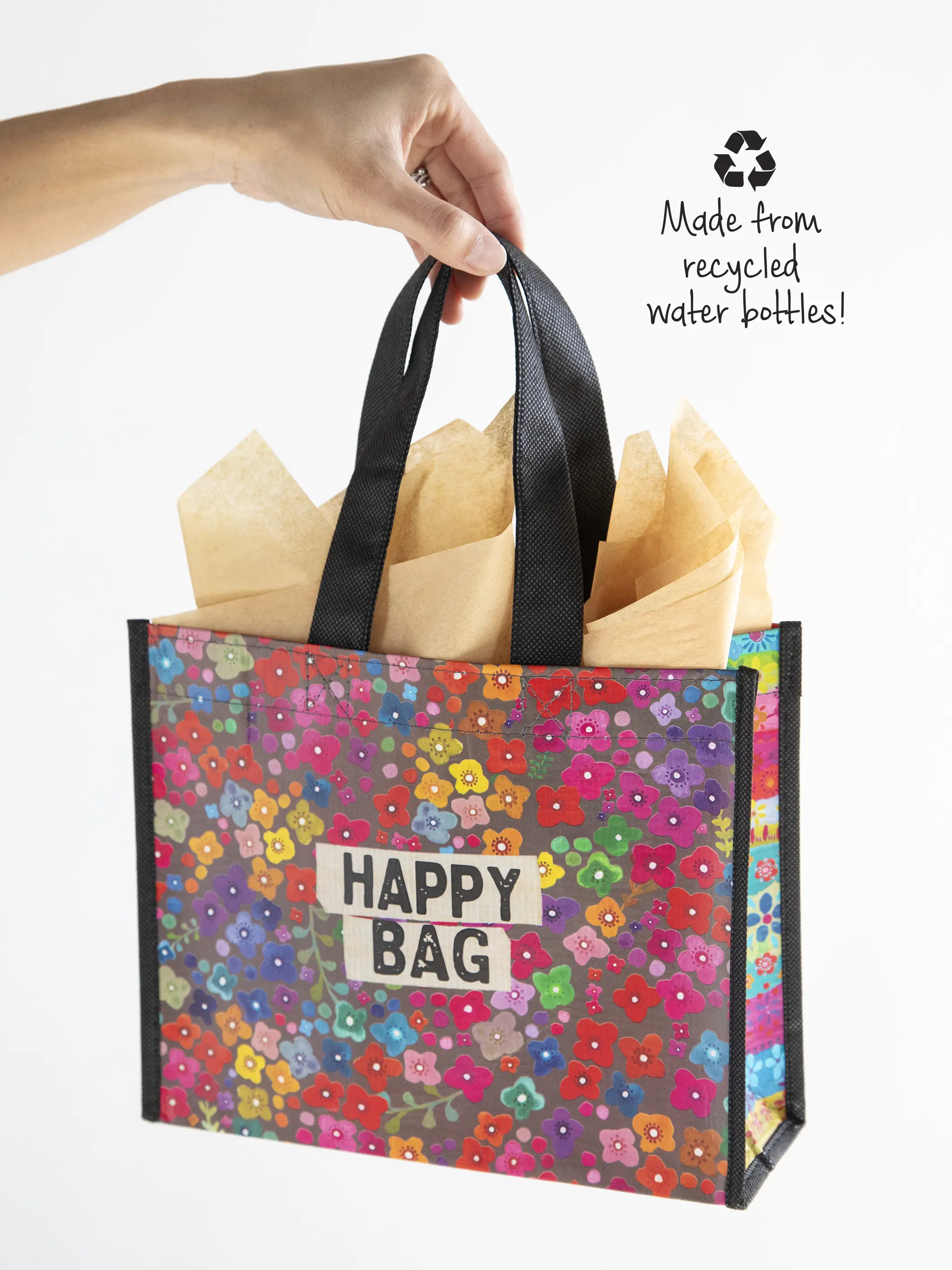 Medium Happy Bag, Set of 3 - Rainbow Ditsy