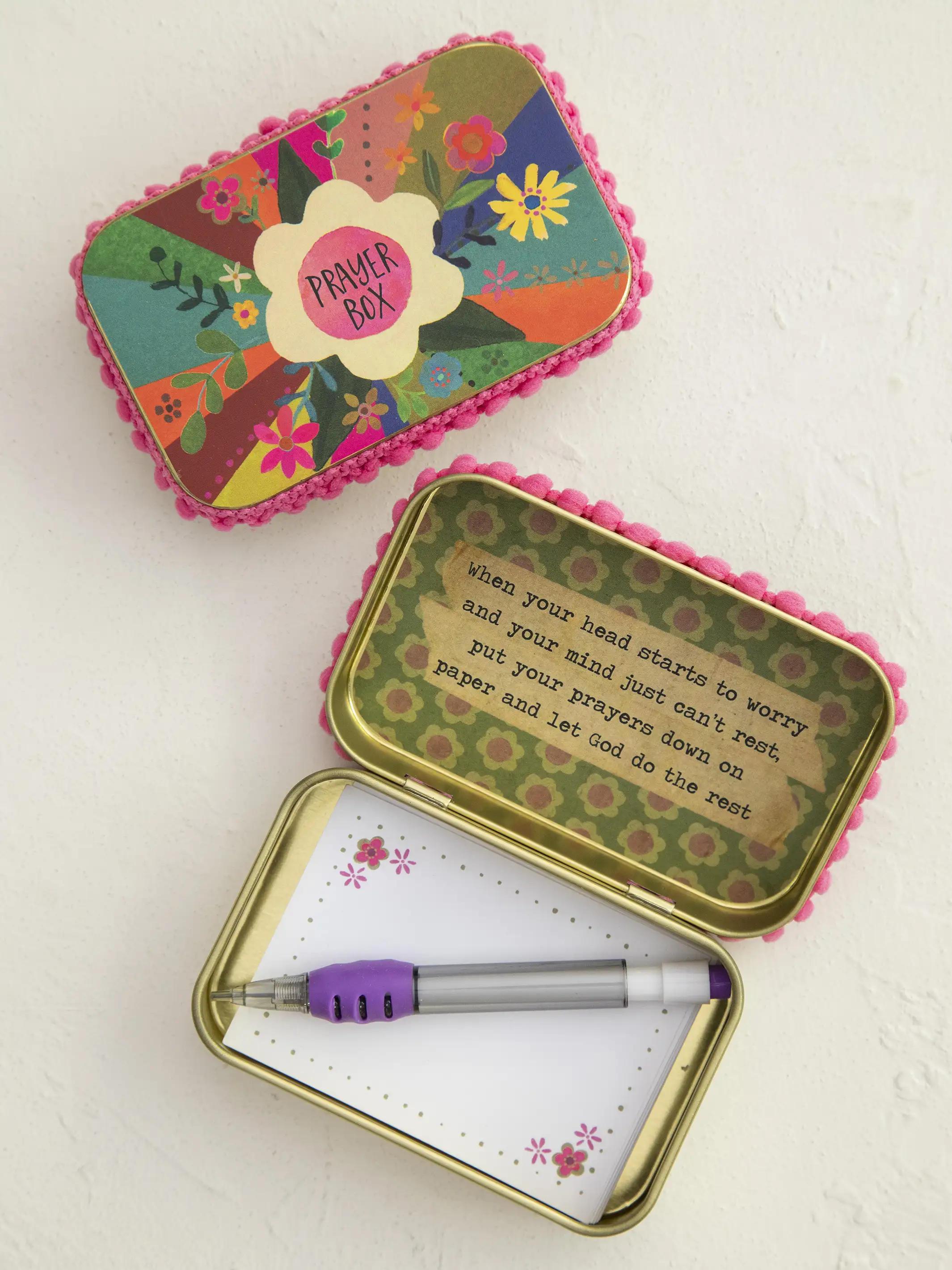 Tin Prayer Box - Rainbow