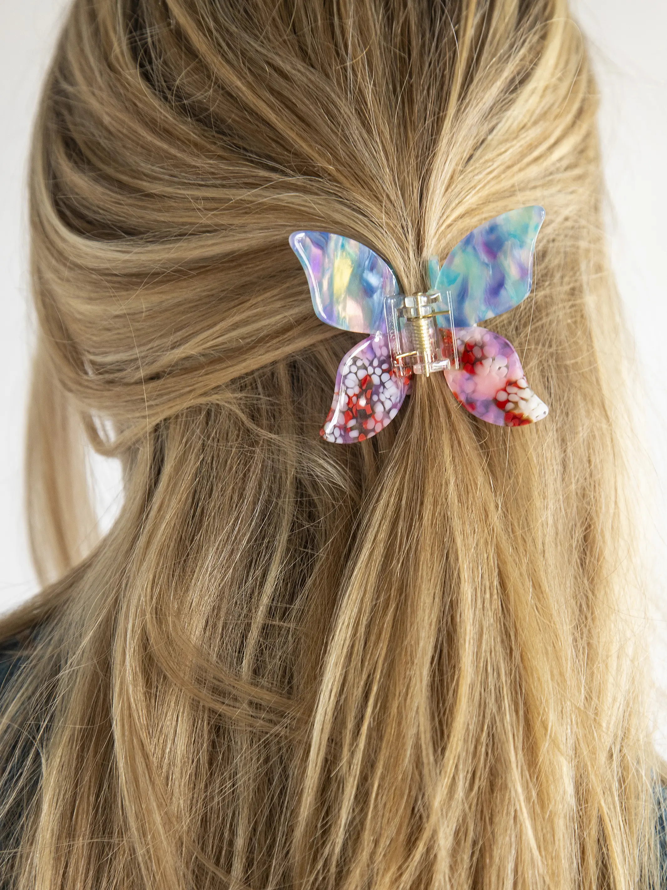 Butterfly Hair Claw Clip - Dusty Blue