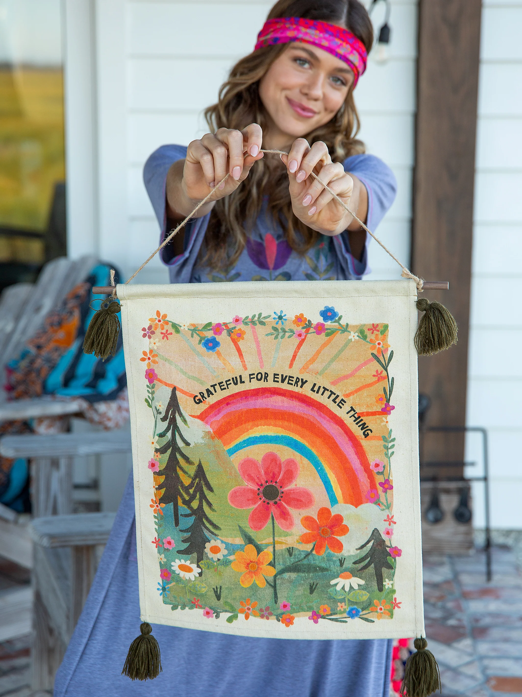 Tassel Wall Tapestry - Grateful