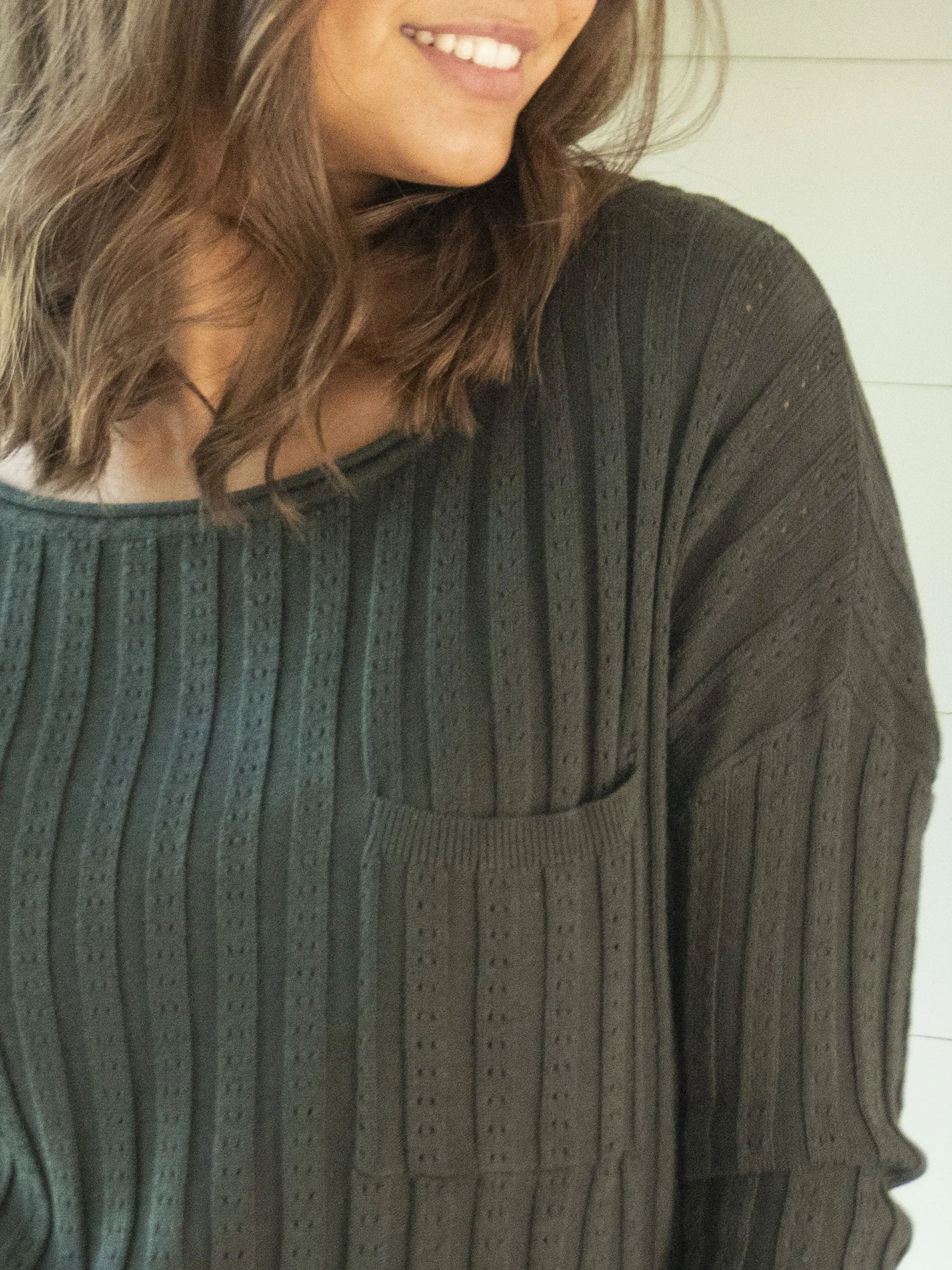 Patti Layering Sweater - Dark Olive
