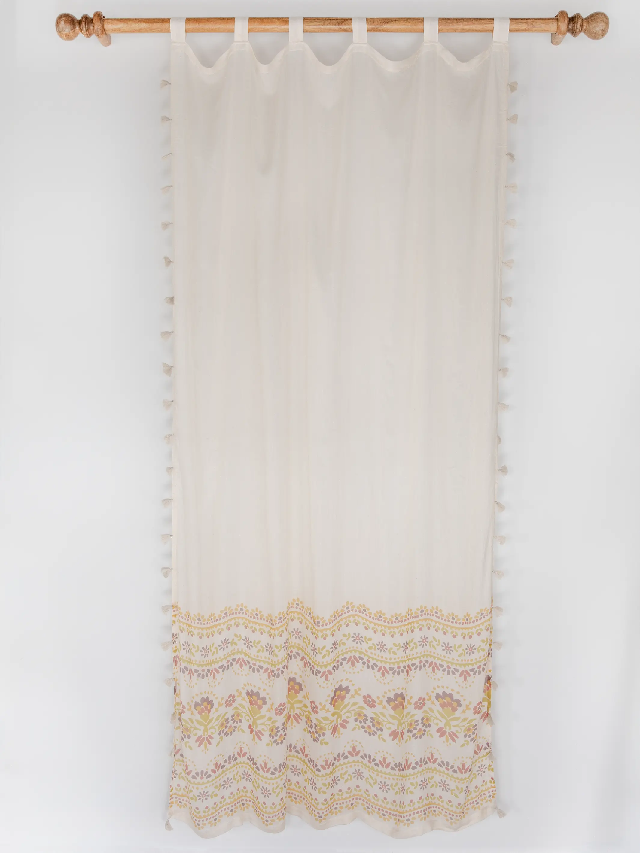 Printed Curtain Panel - Tan