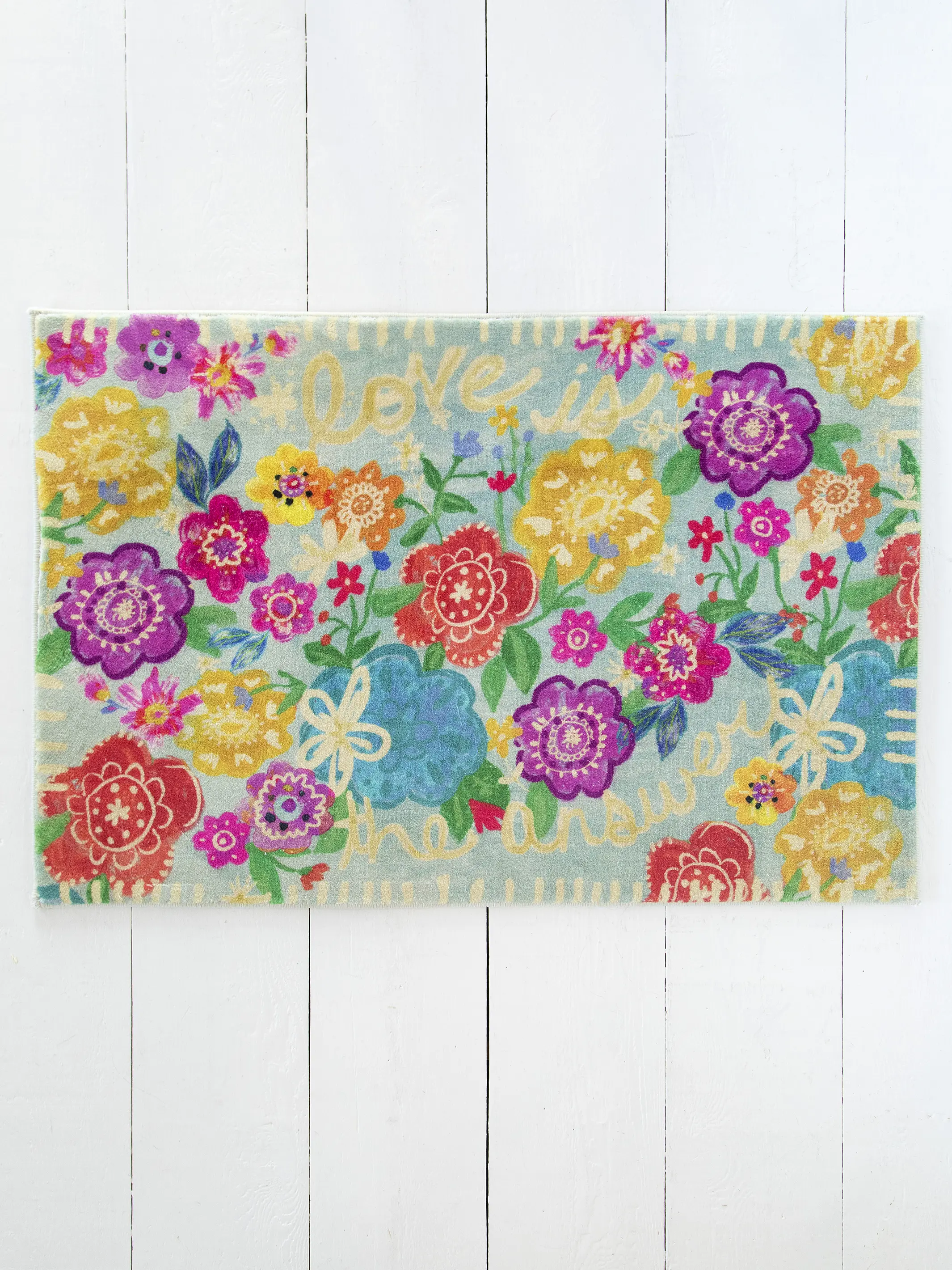 Chenille Rug, 2' x 3' - Love Is The Answer
