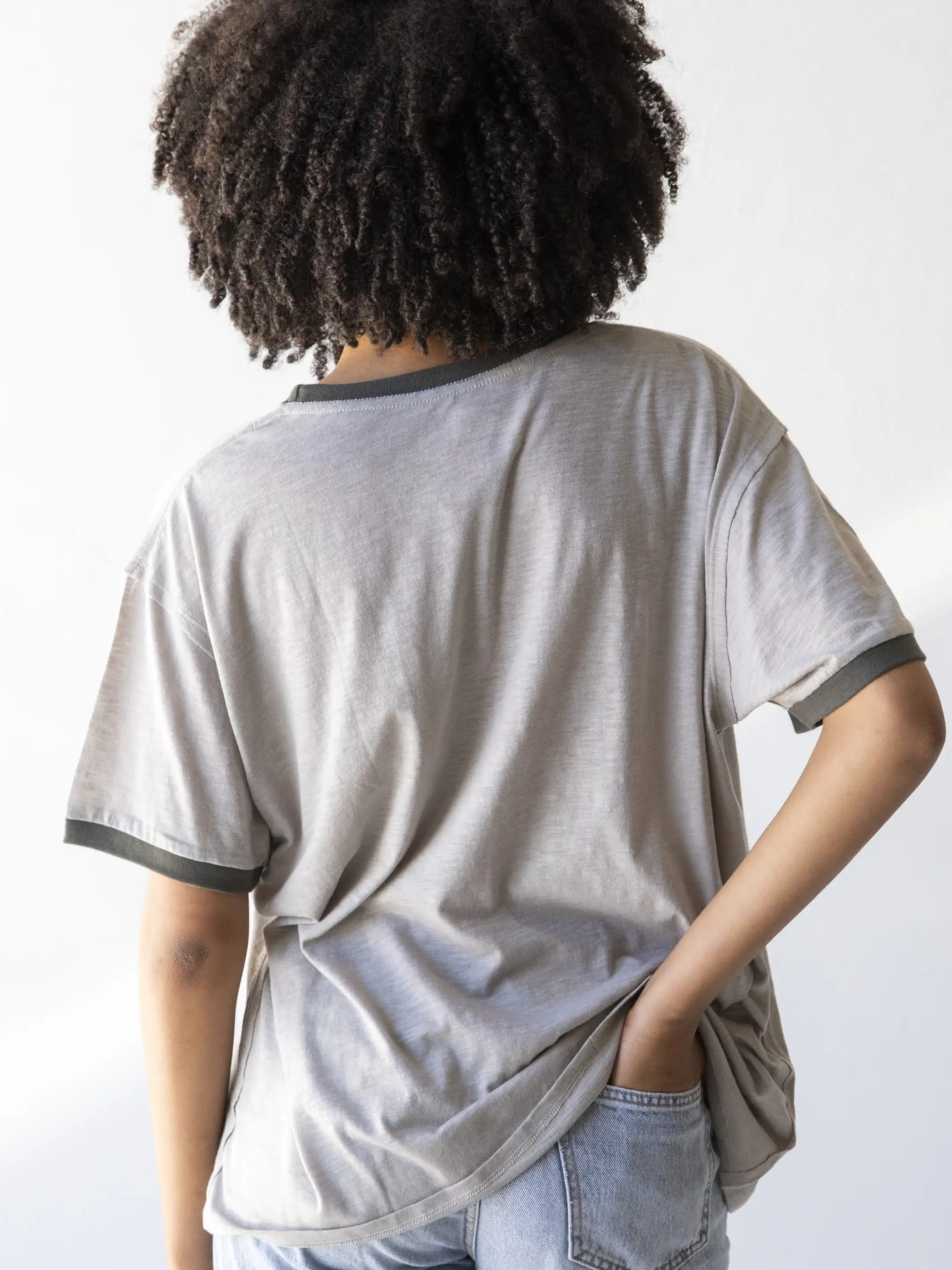Ringer Oversized Tee Shirt - Love