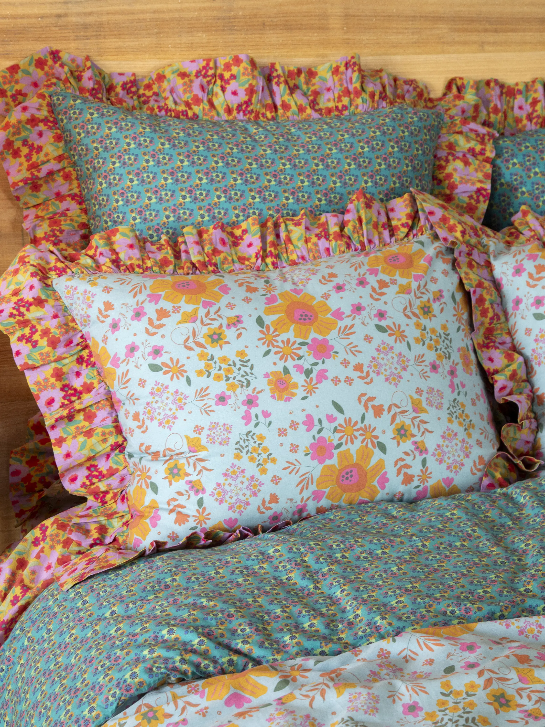 Ruffle Reversible Shams, Set of 2 - Lula
