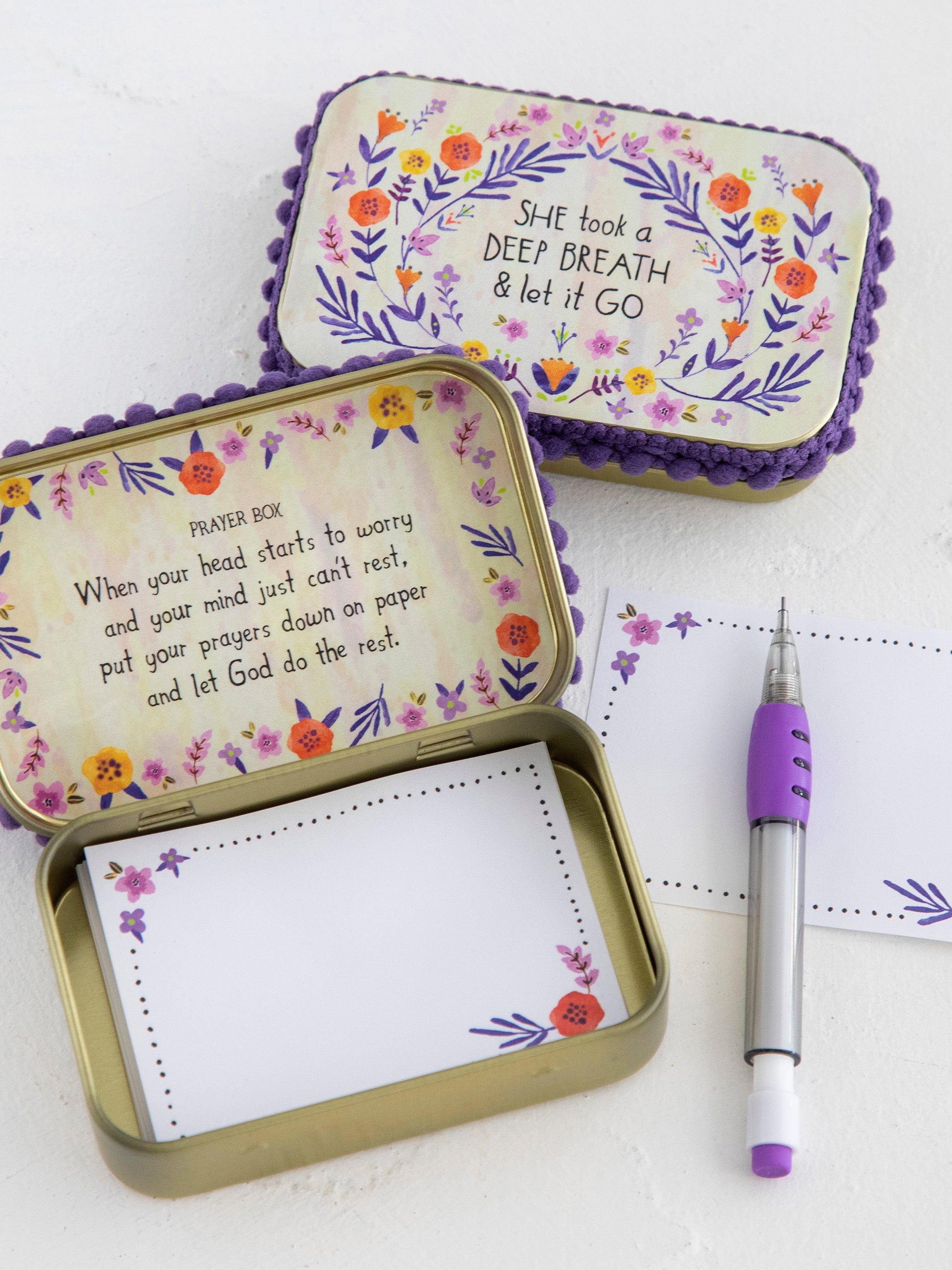 Tin Prayer Box - She Took A Deep Breath