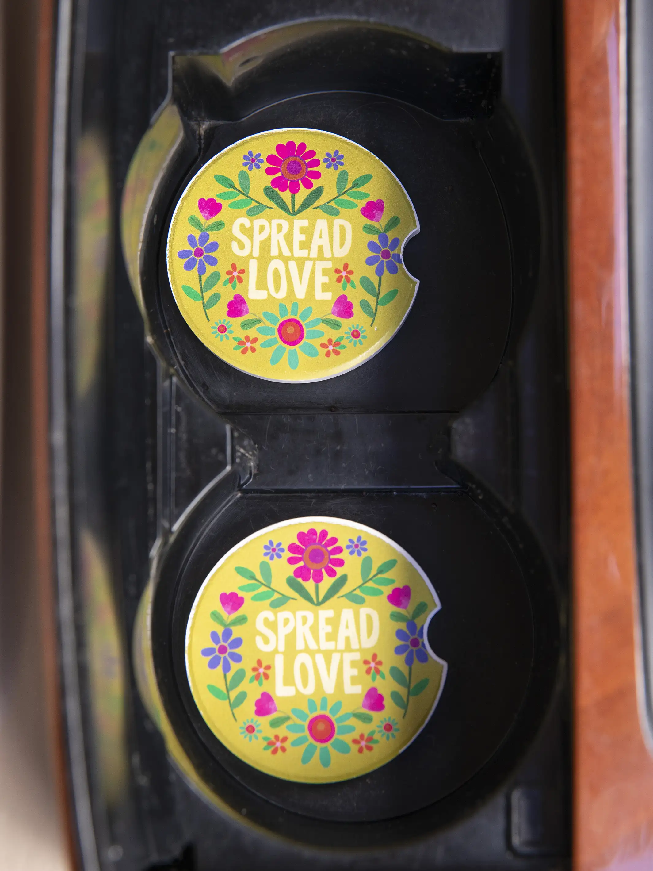 Car Coasters, Set of 2 - Spread Love