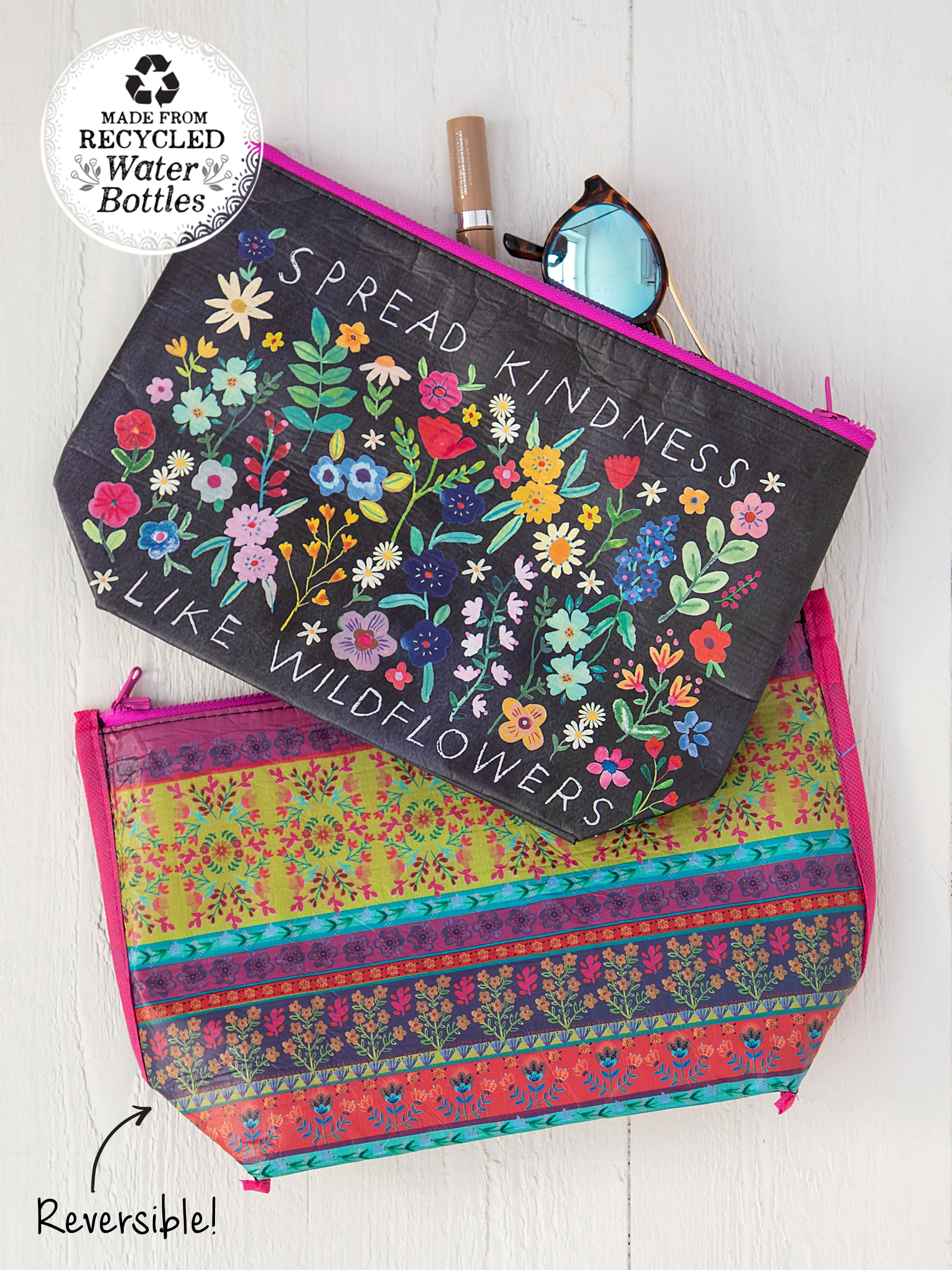 Recycled Zipper Pouch - Kindness