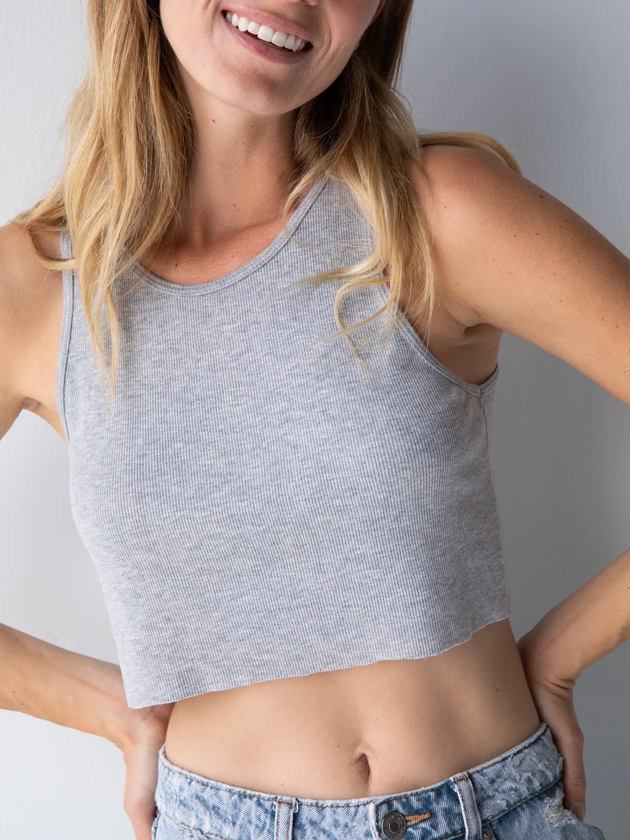 So Easy Racerback Tank Top - Heather Grey
