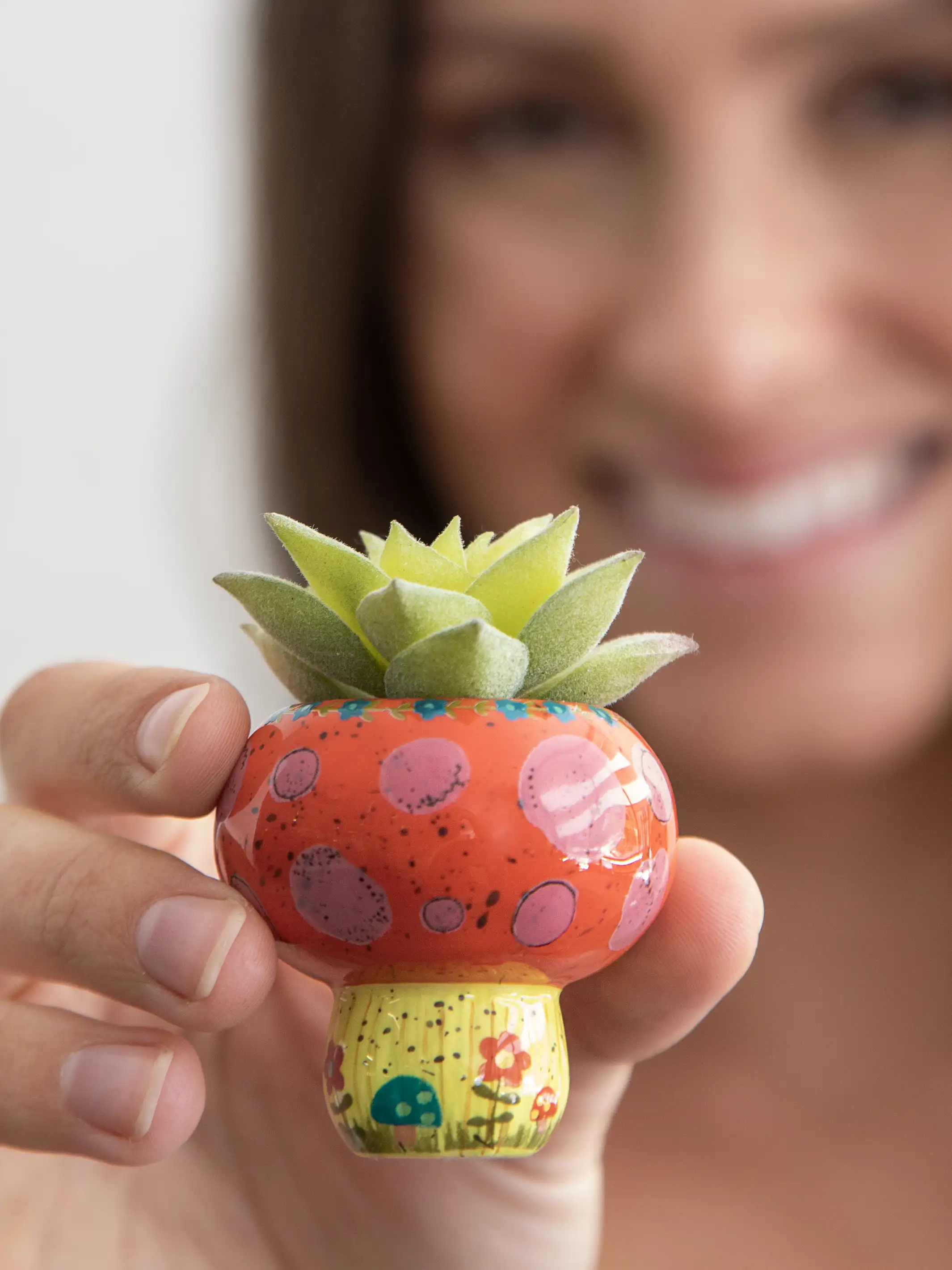 Tiny Faux Succulents - Mushroom