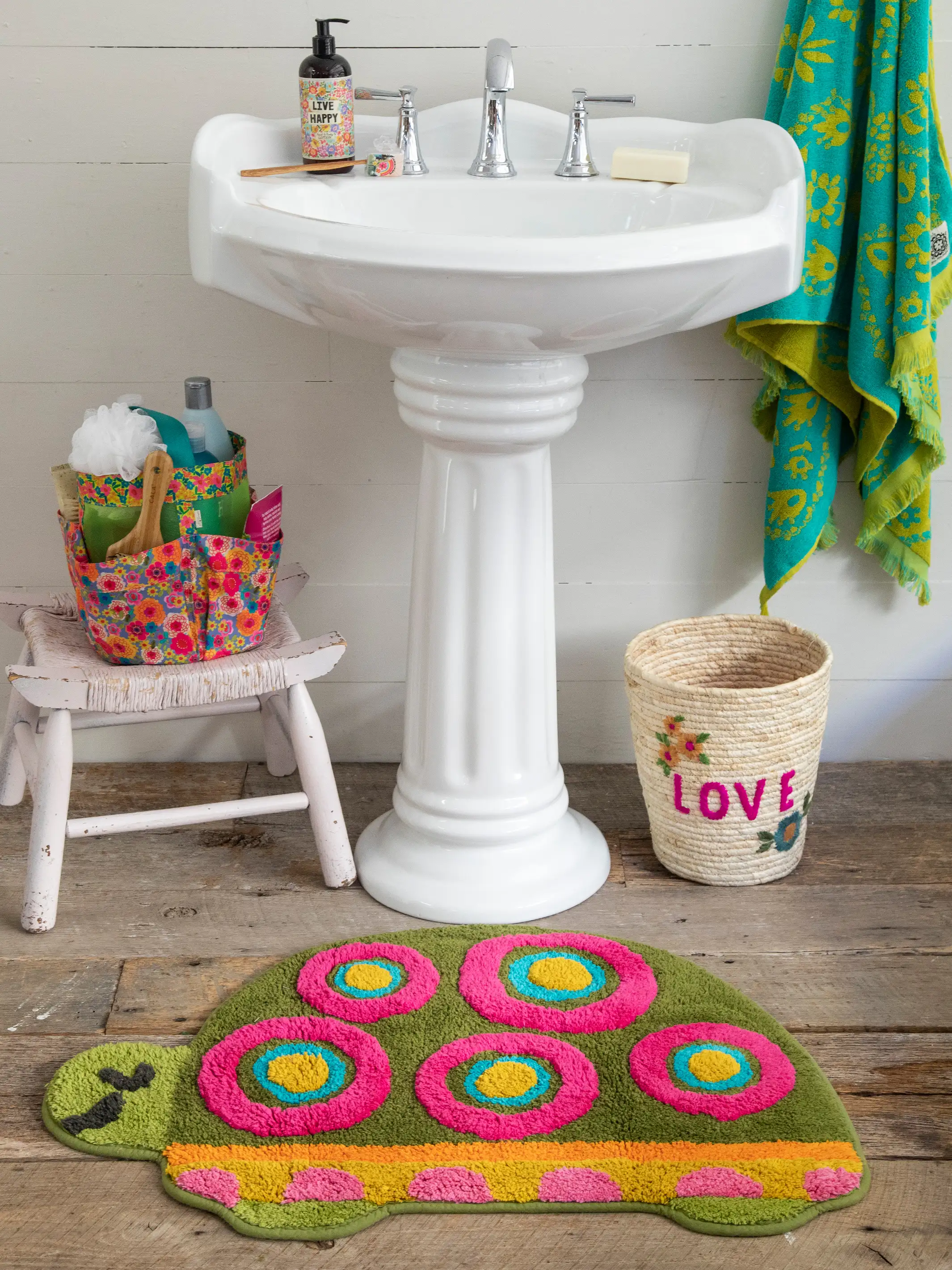 Tufted Cotton Bath Mat - Turtle