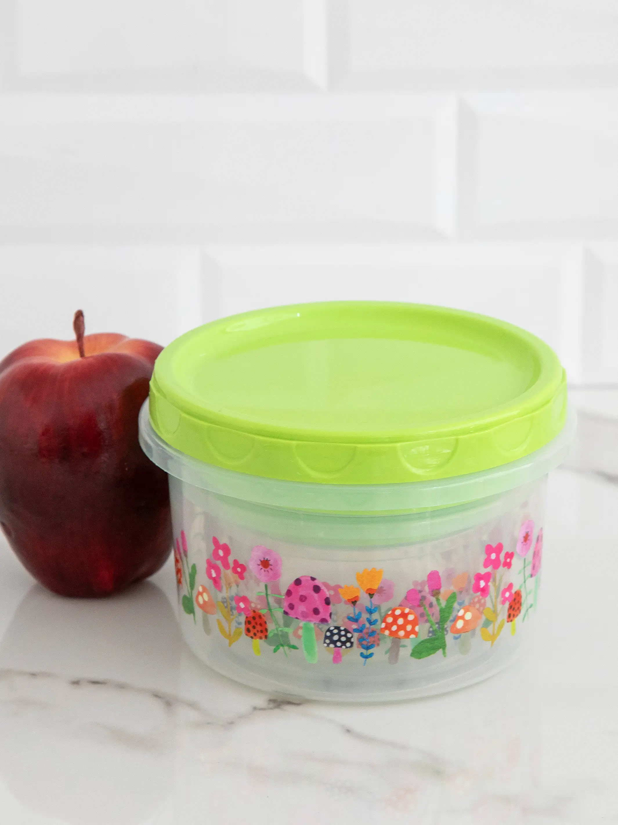 Storage Containers, Set of 3 - Mushroom