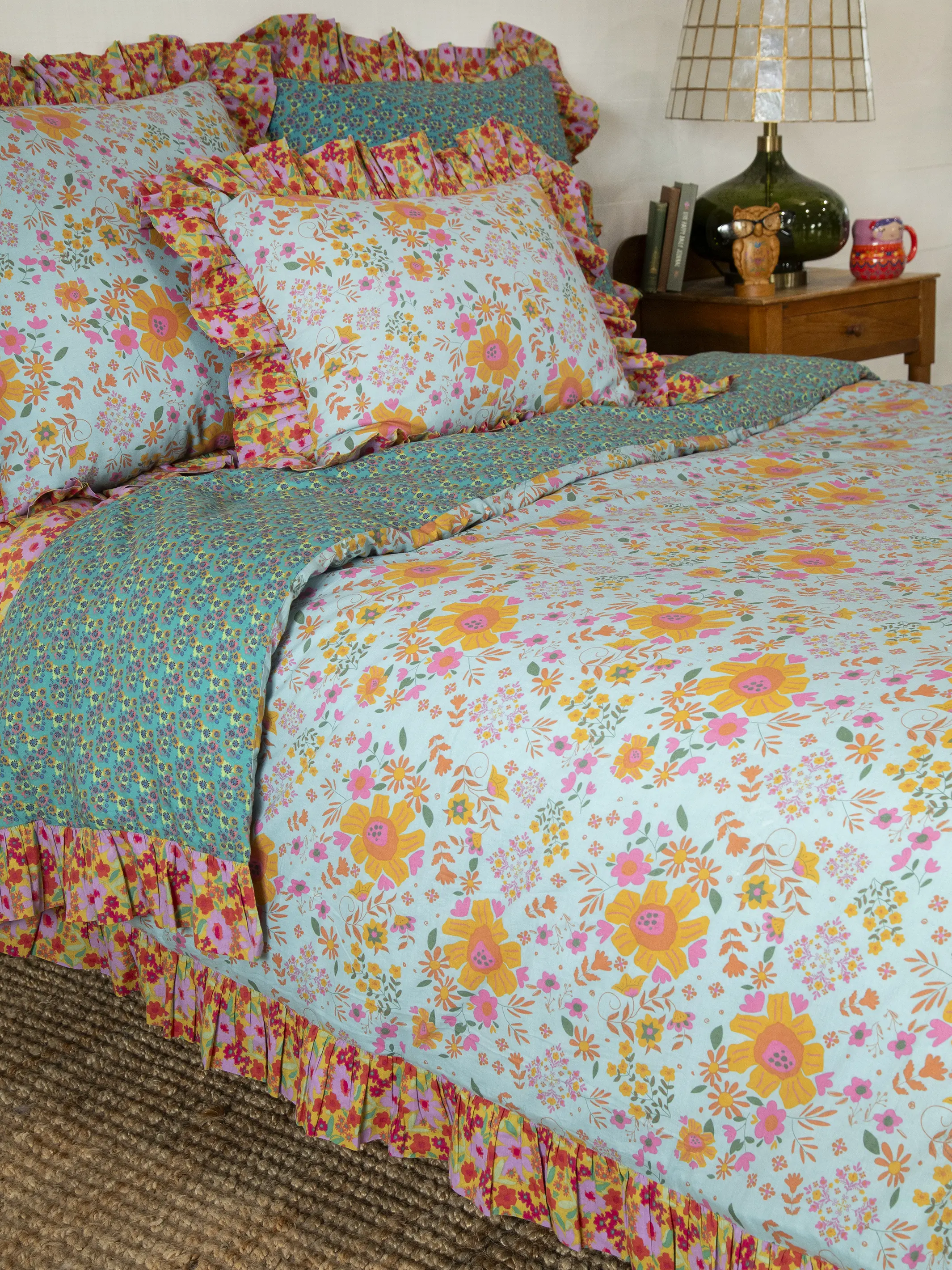 Ruffle Reversible Duvet Cover - Lula