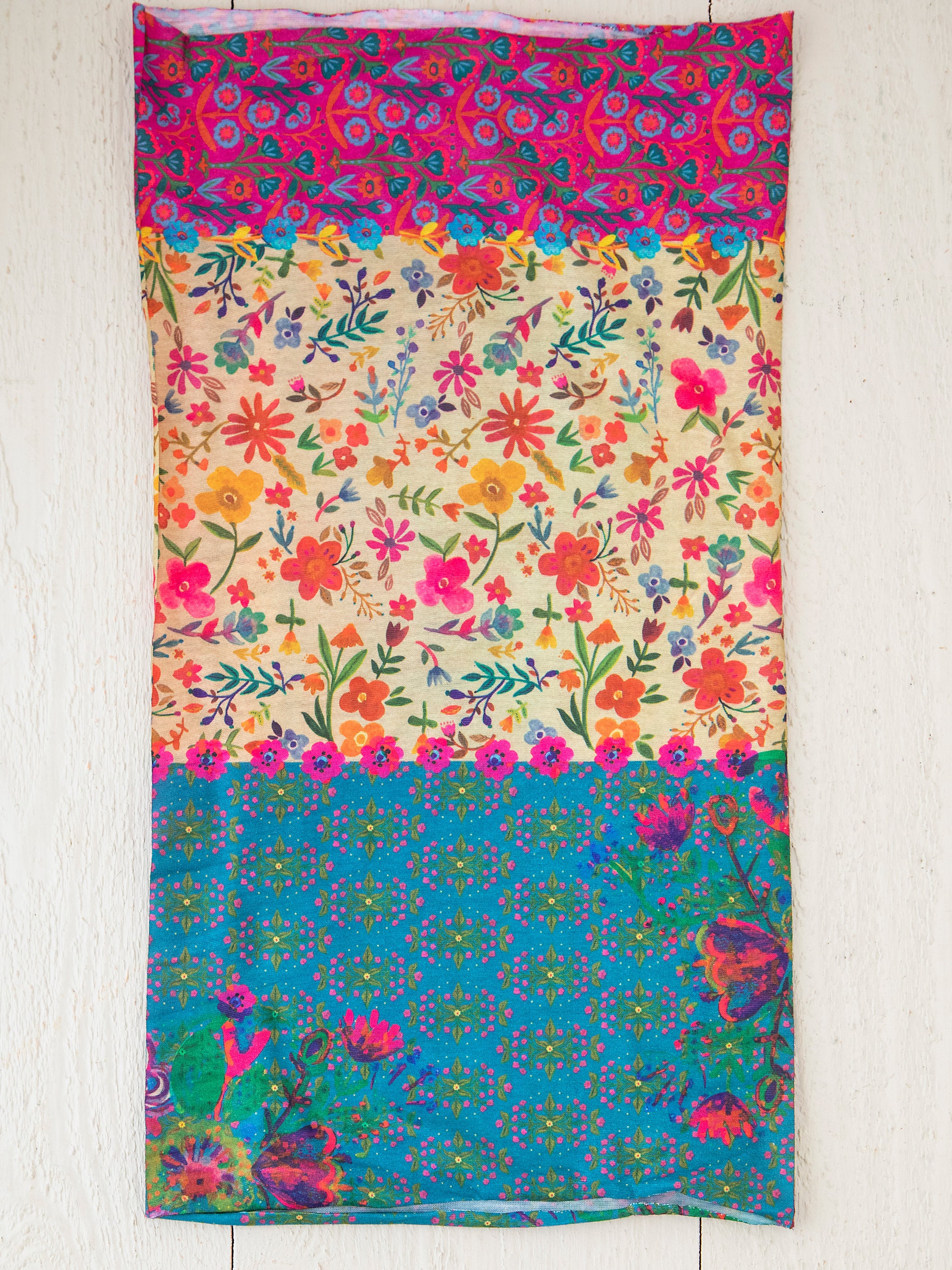 Full Boho Bandeau Headband - Floral Border