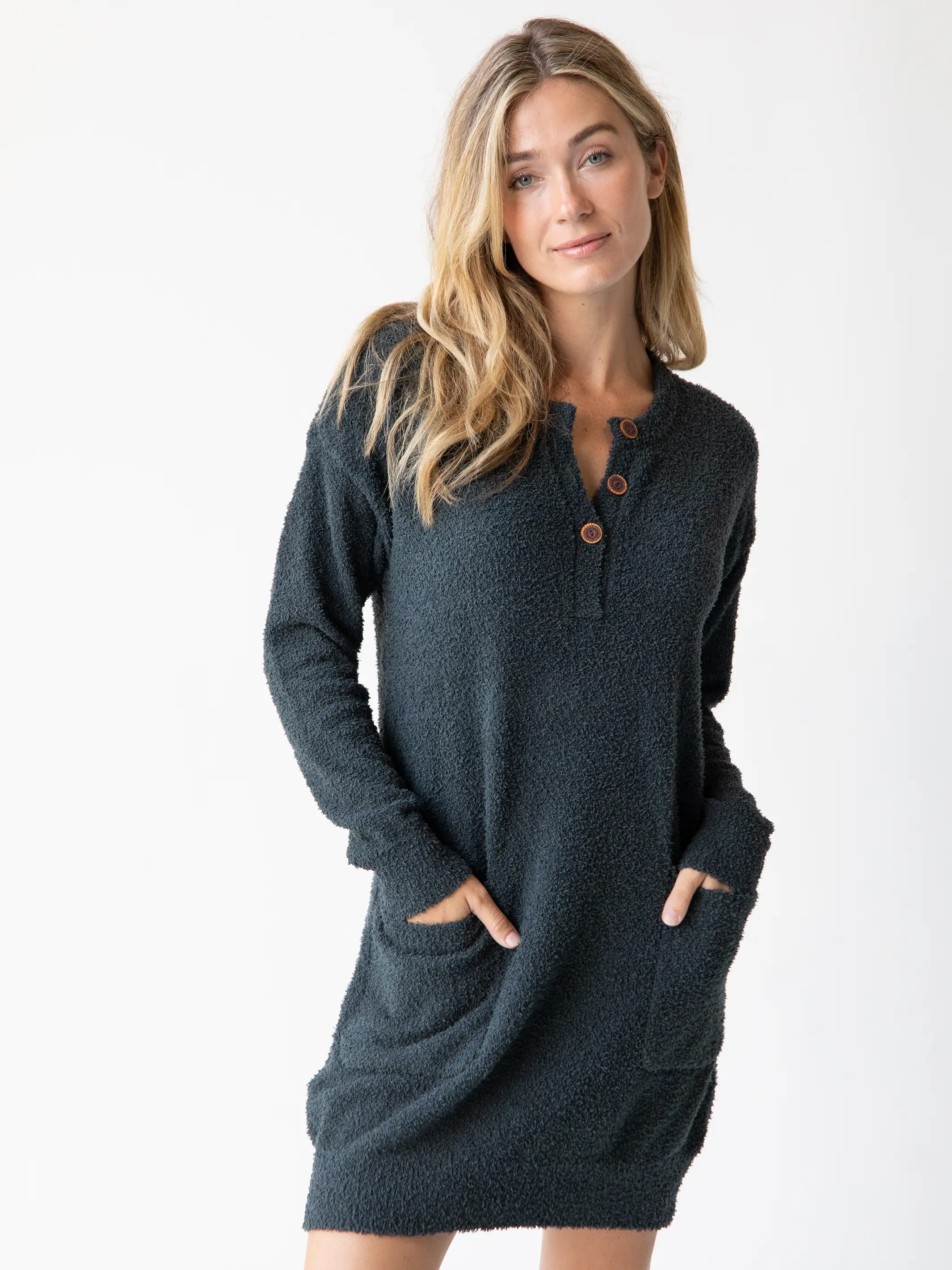 Cozy Up Dress - Charcoal
