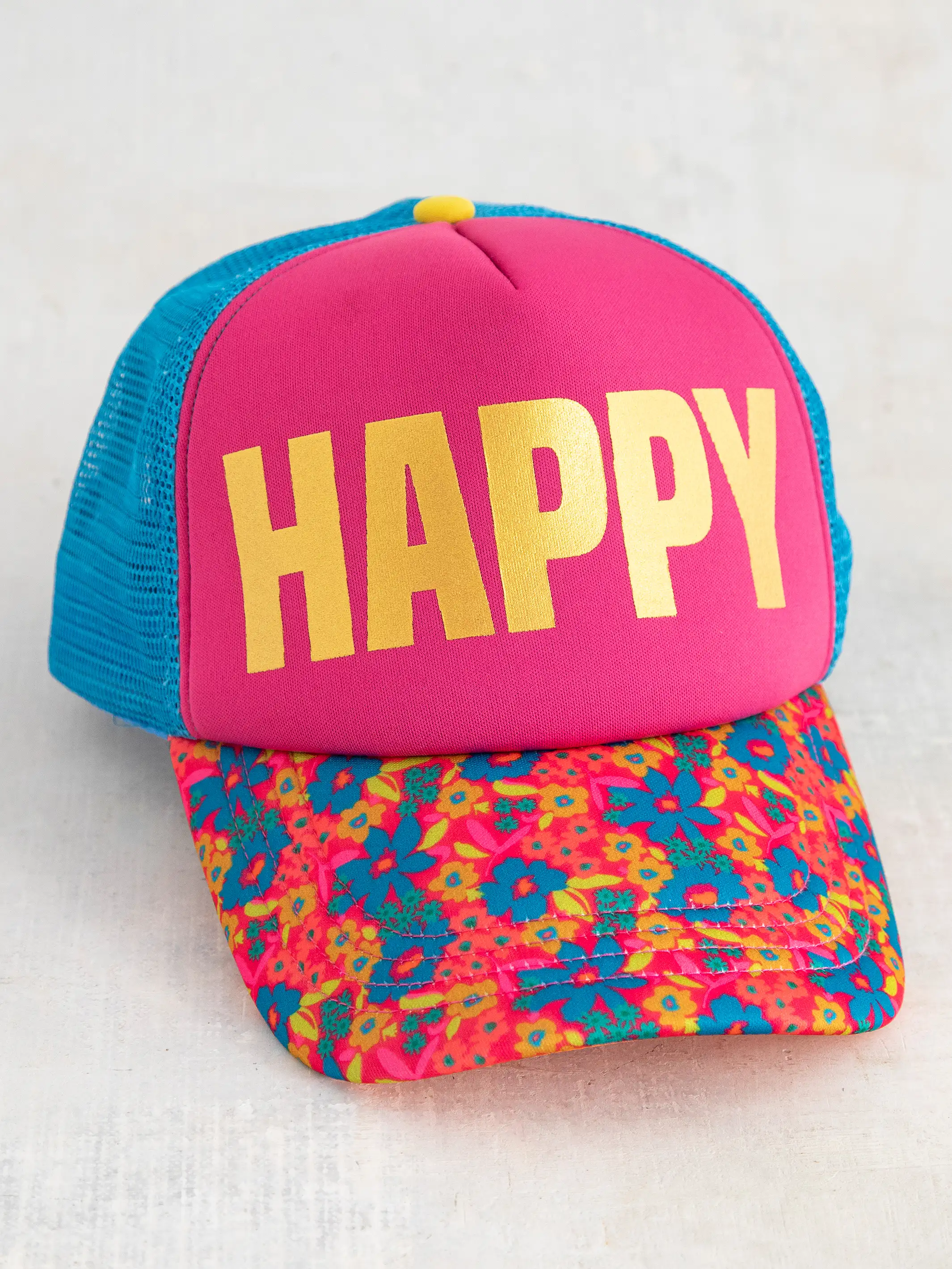 Adjustable Trucker Hat - Happy
