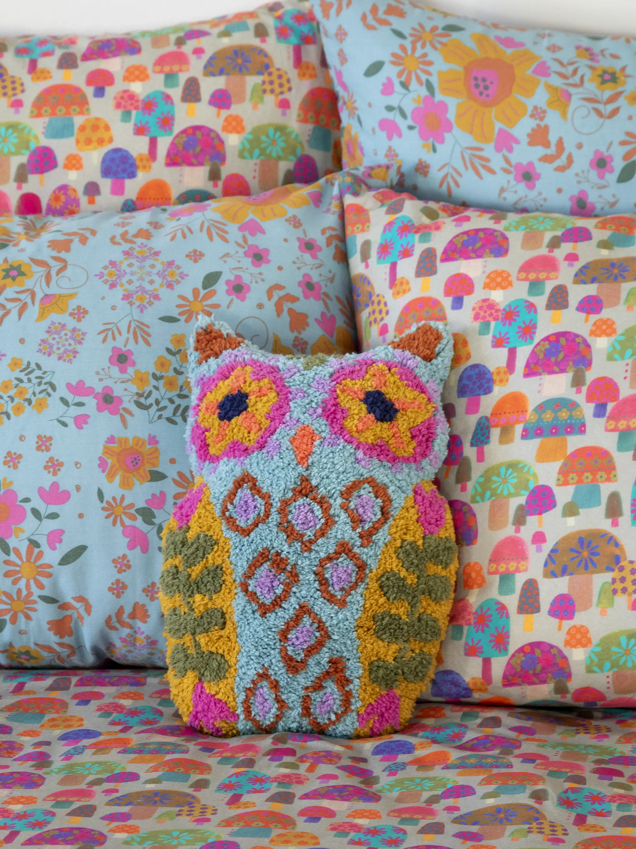 Tufted Pillow - Owl