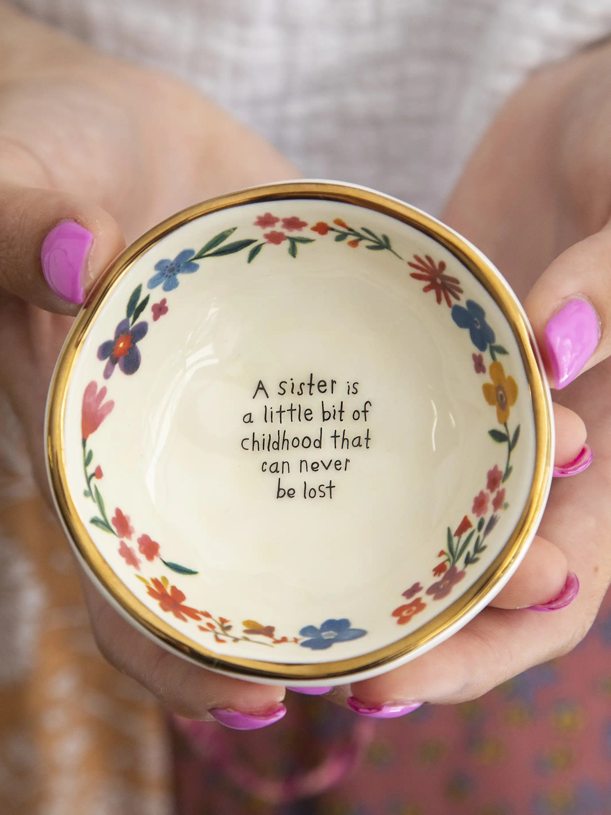 Ceramic Giving Trinket Bowl - Sister Childhood