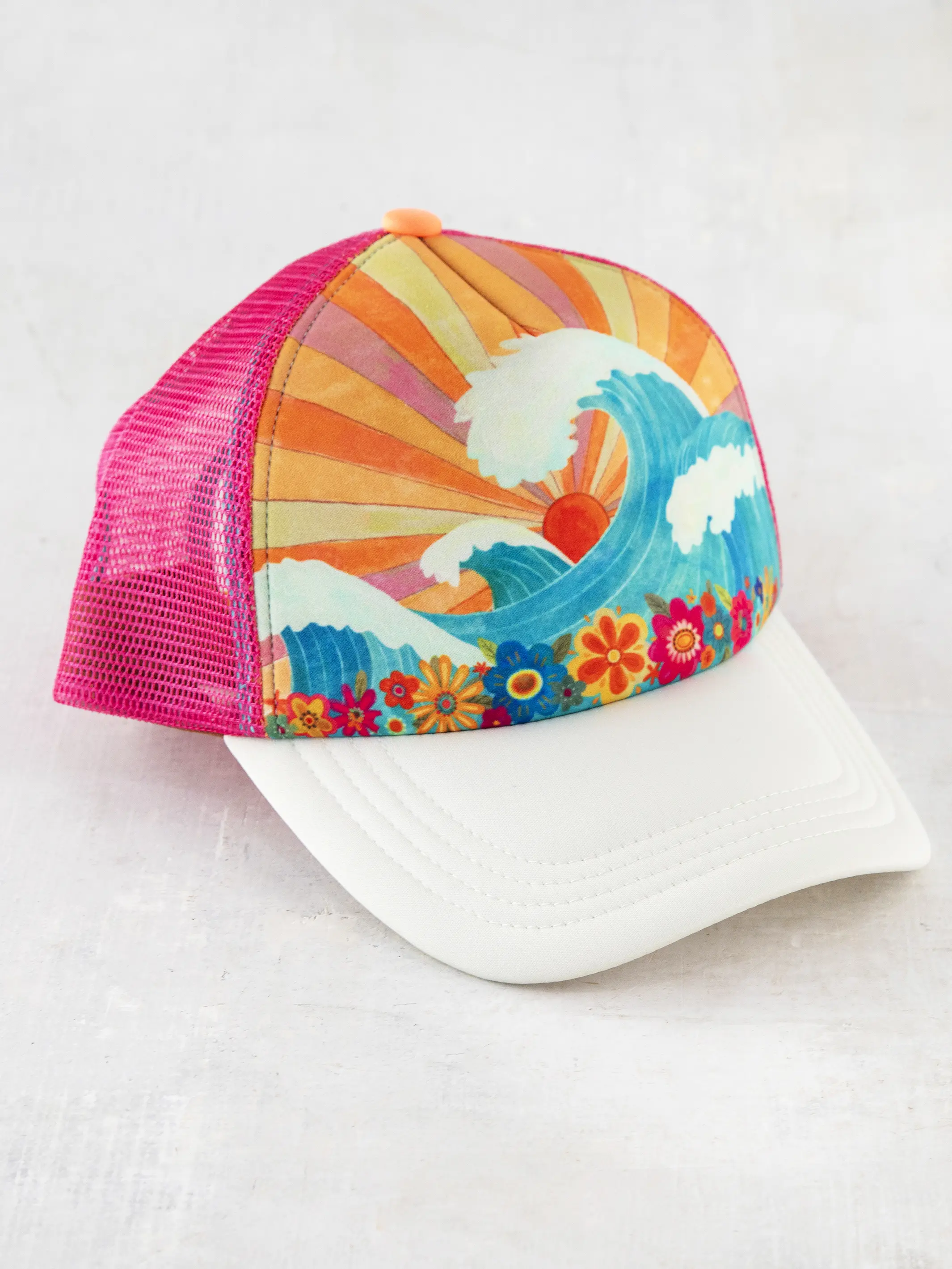 Adjustable Trucker Hat - Waves