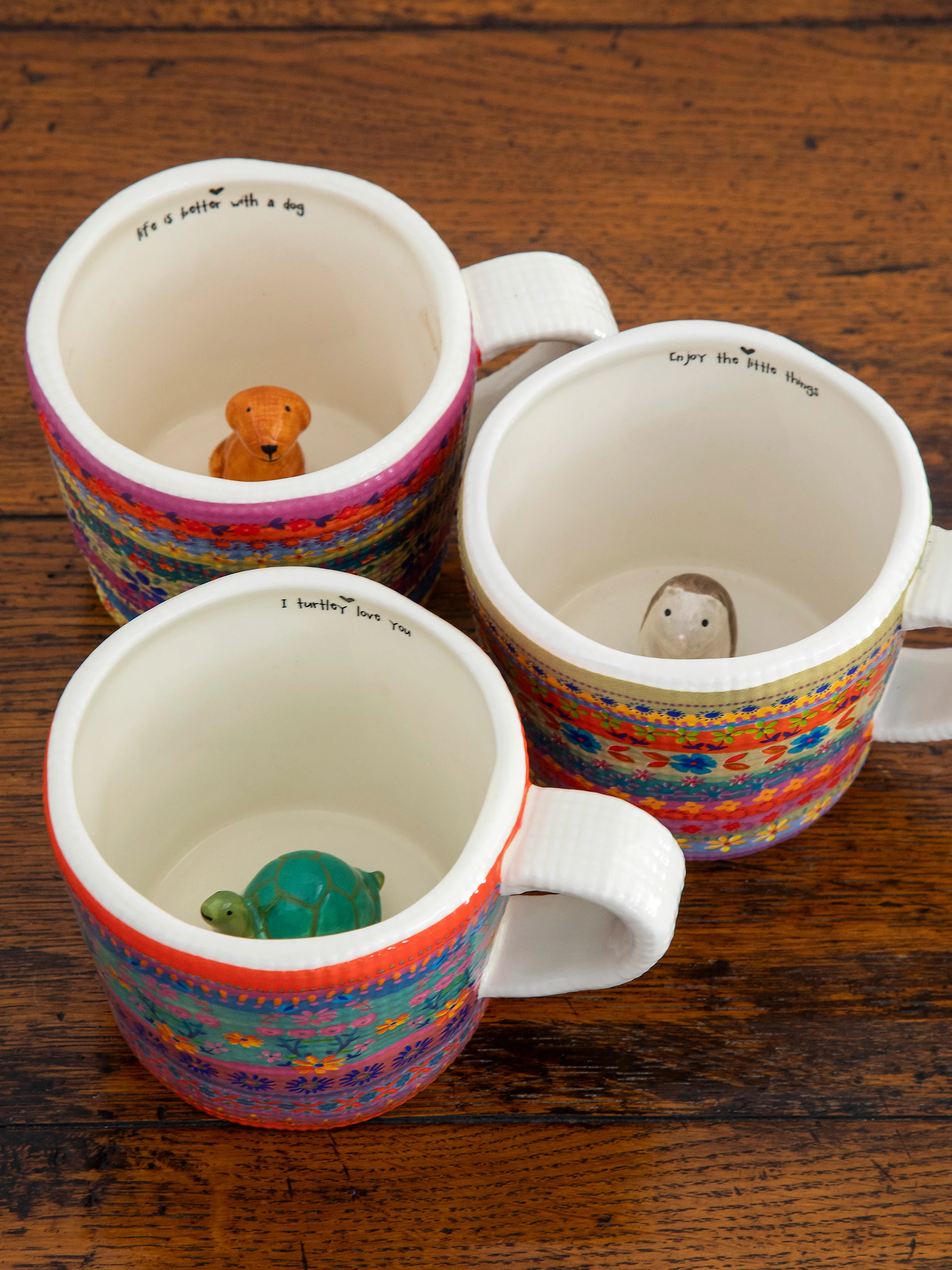 Peek-A-Boo Coffee Mug - Border Print Dog
