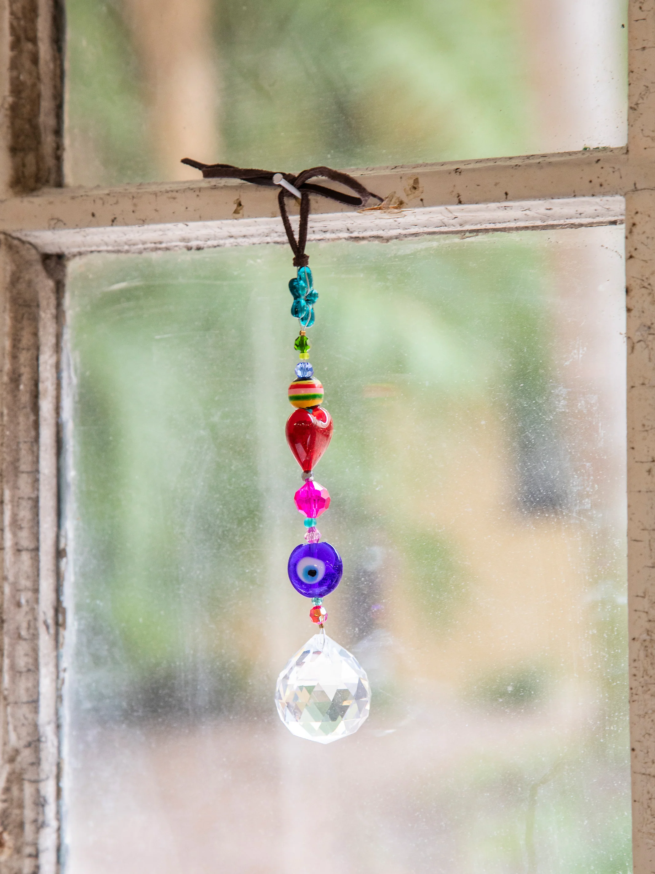 Bali Beaded Heart Car Charm