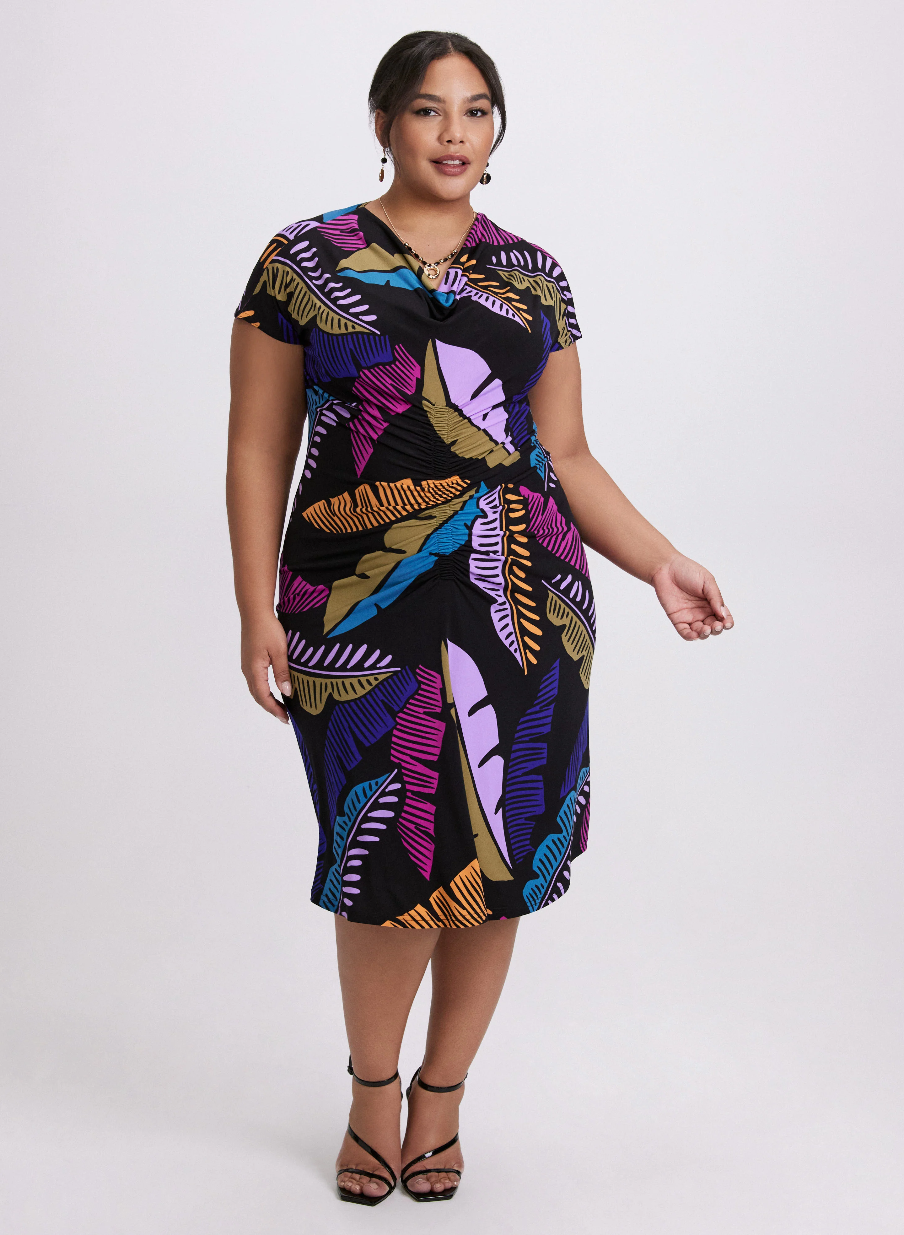 Joseph Ribkoff - Graphic Feather Print Dress