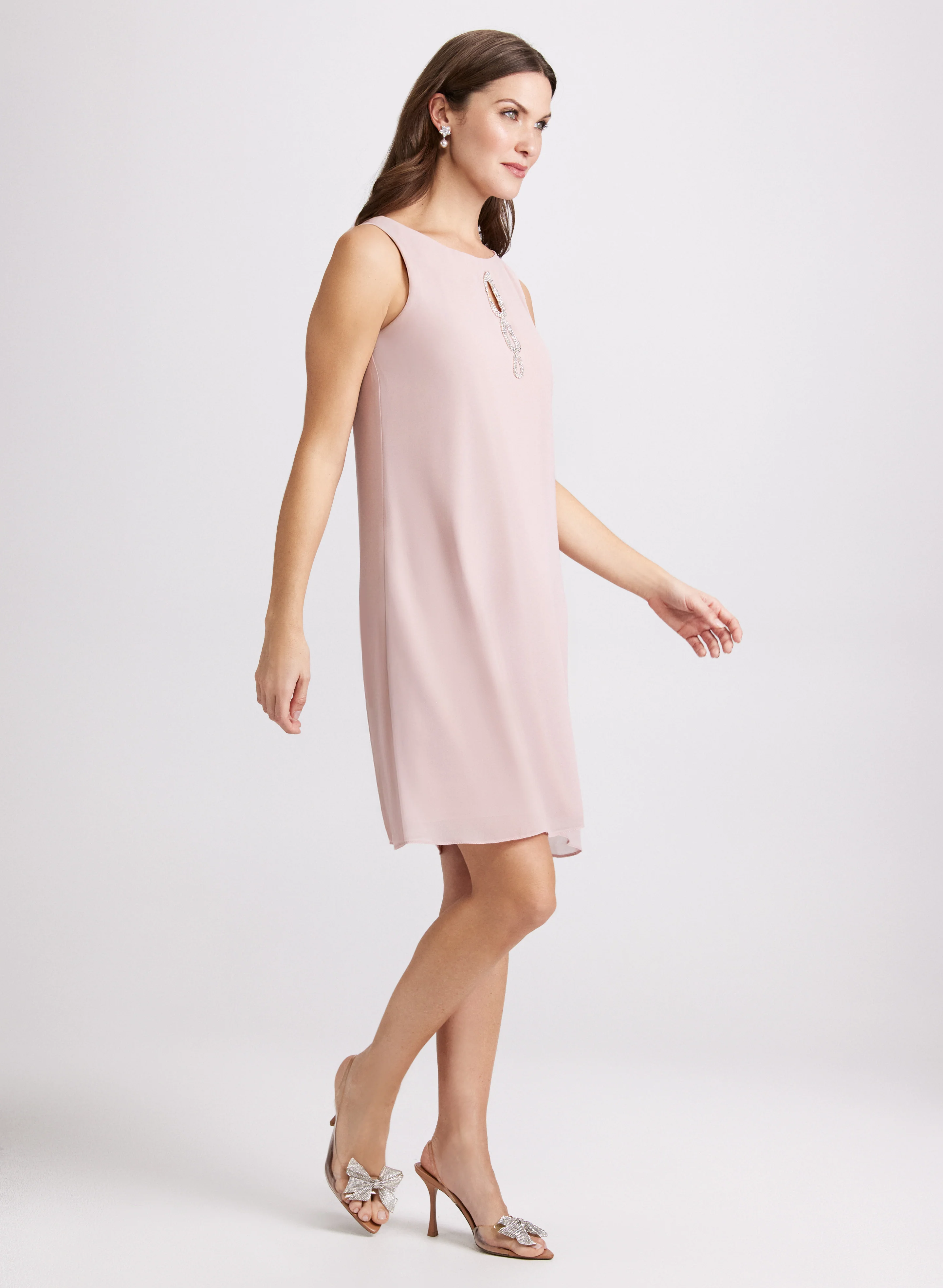 Chiffon Cape & Midi Dress
