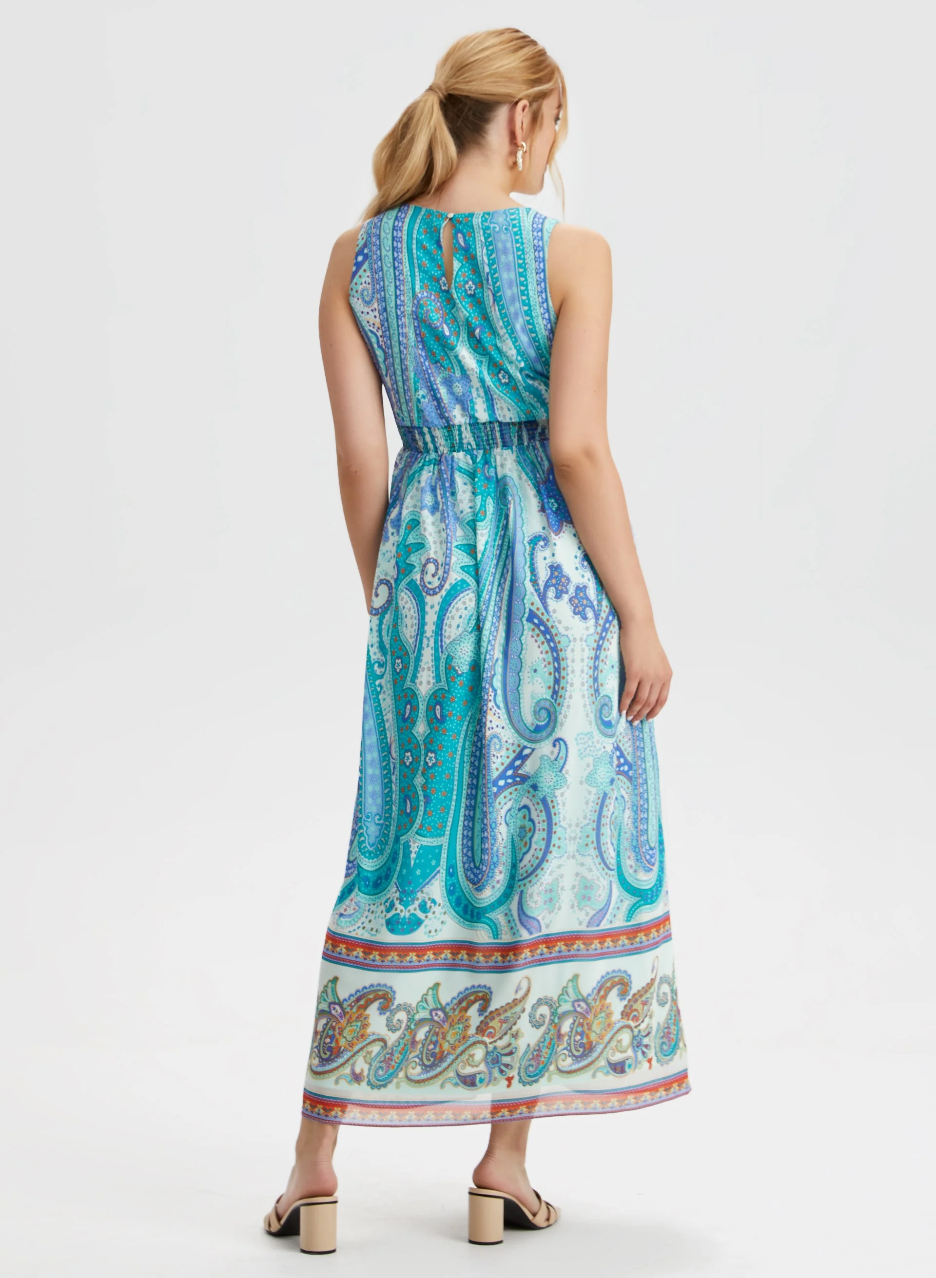 Paisley Print Maxi Dress