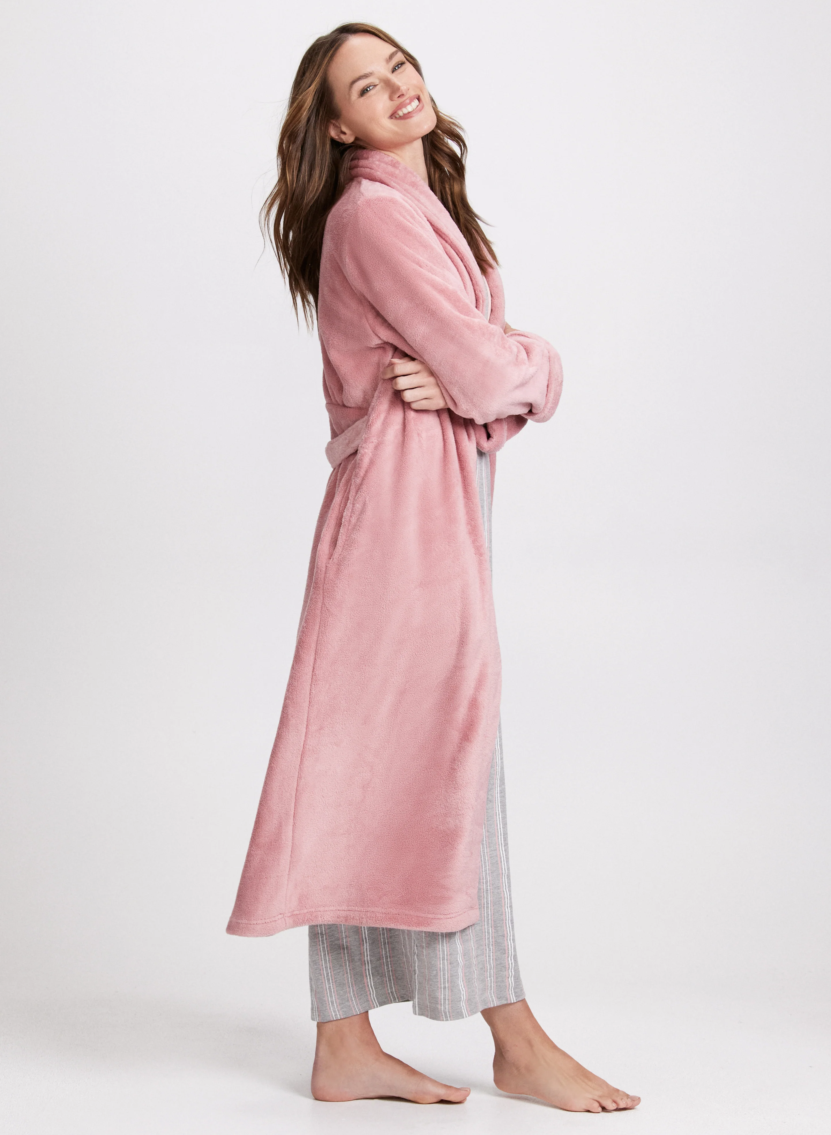 Belted Fleece Robe