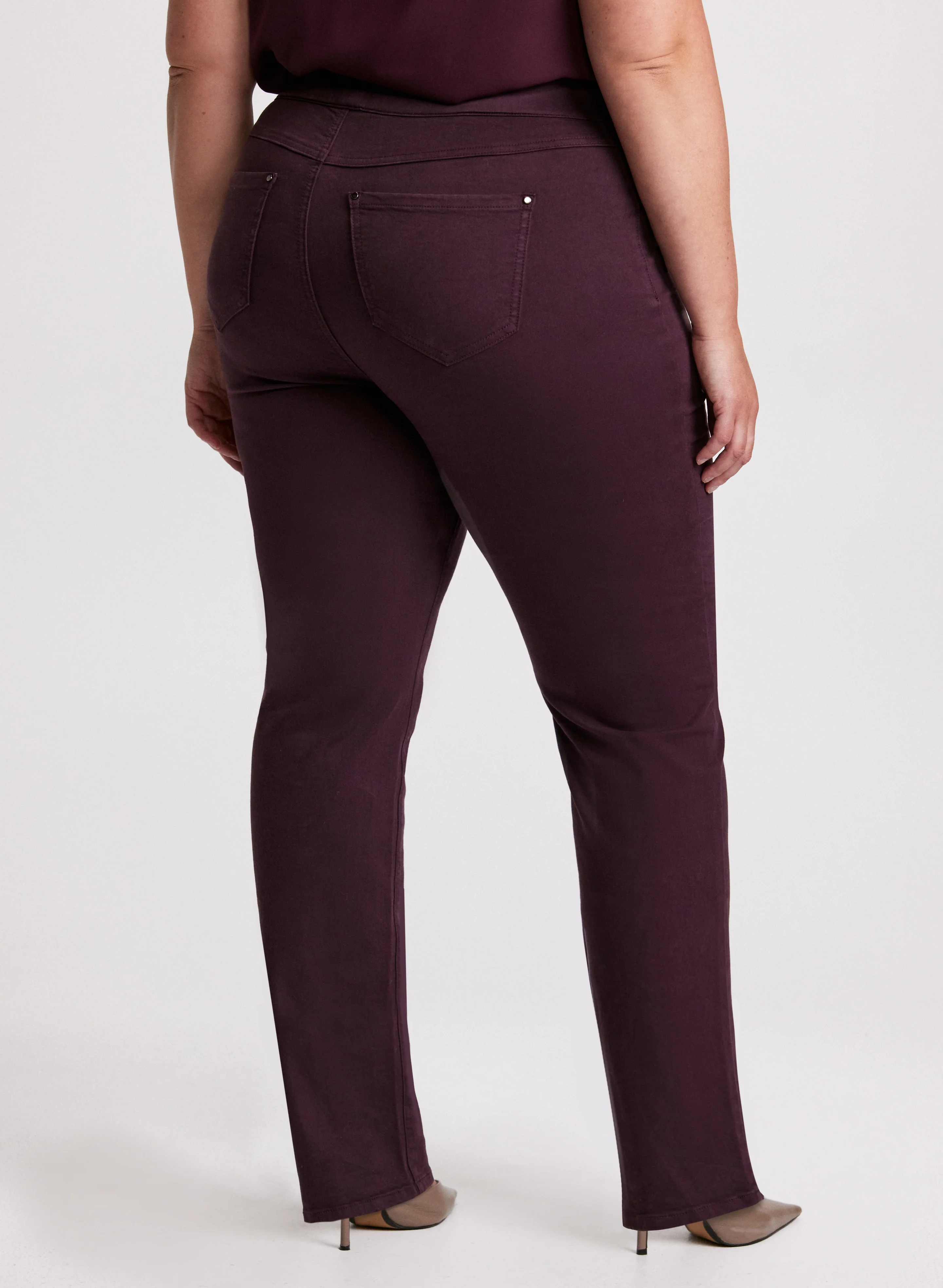 Pull-On Straight Leg Jeans