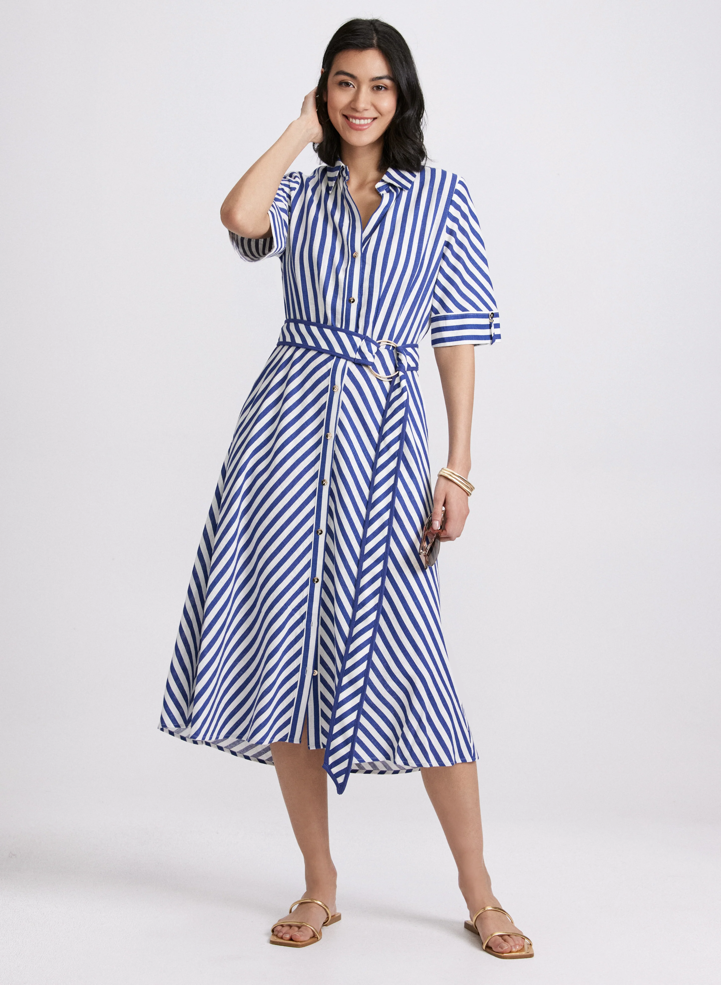 Striped Shirt Dress