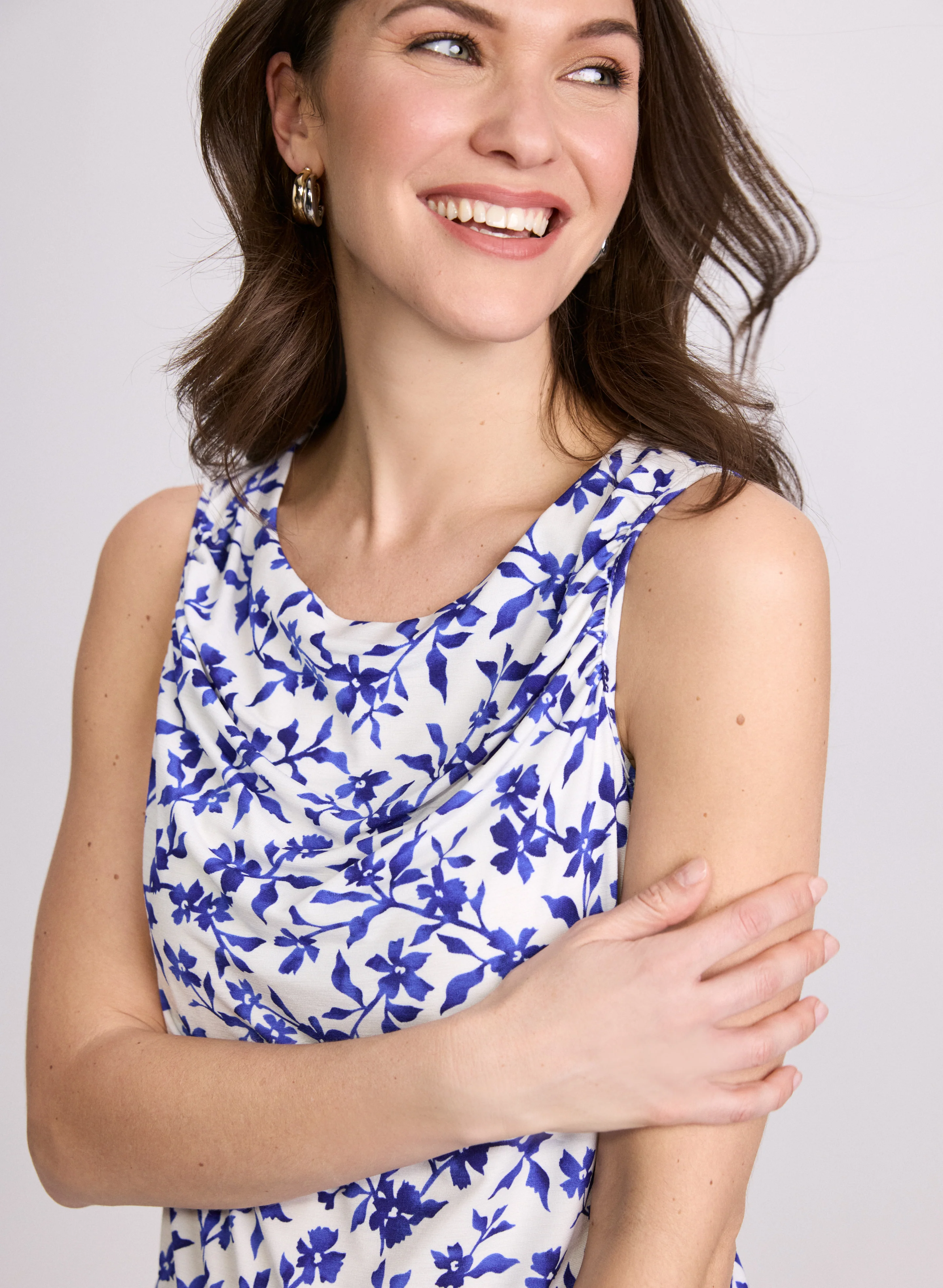 Floral Draped Top