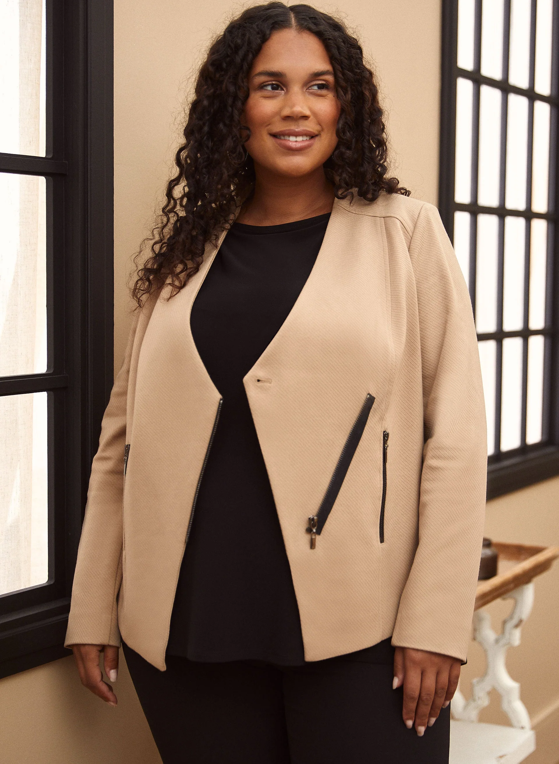 Zip Detail Blazer