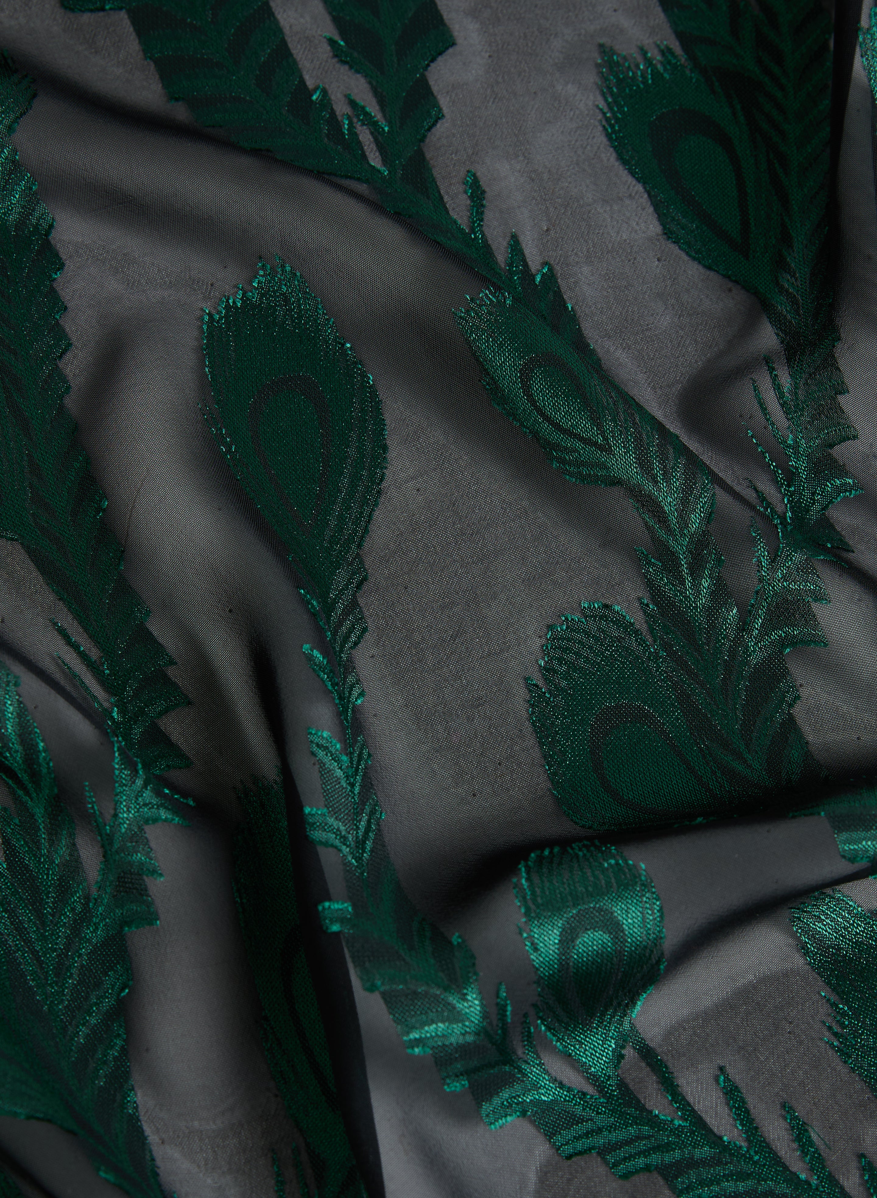 Peacock Print Evening Wrap