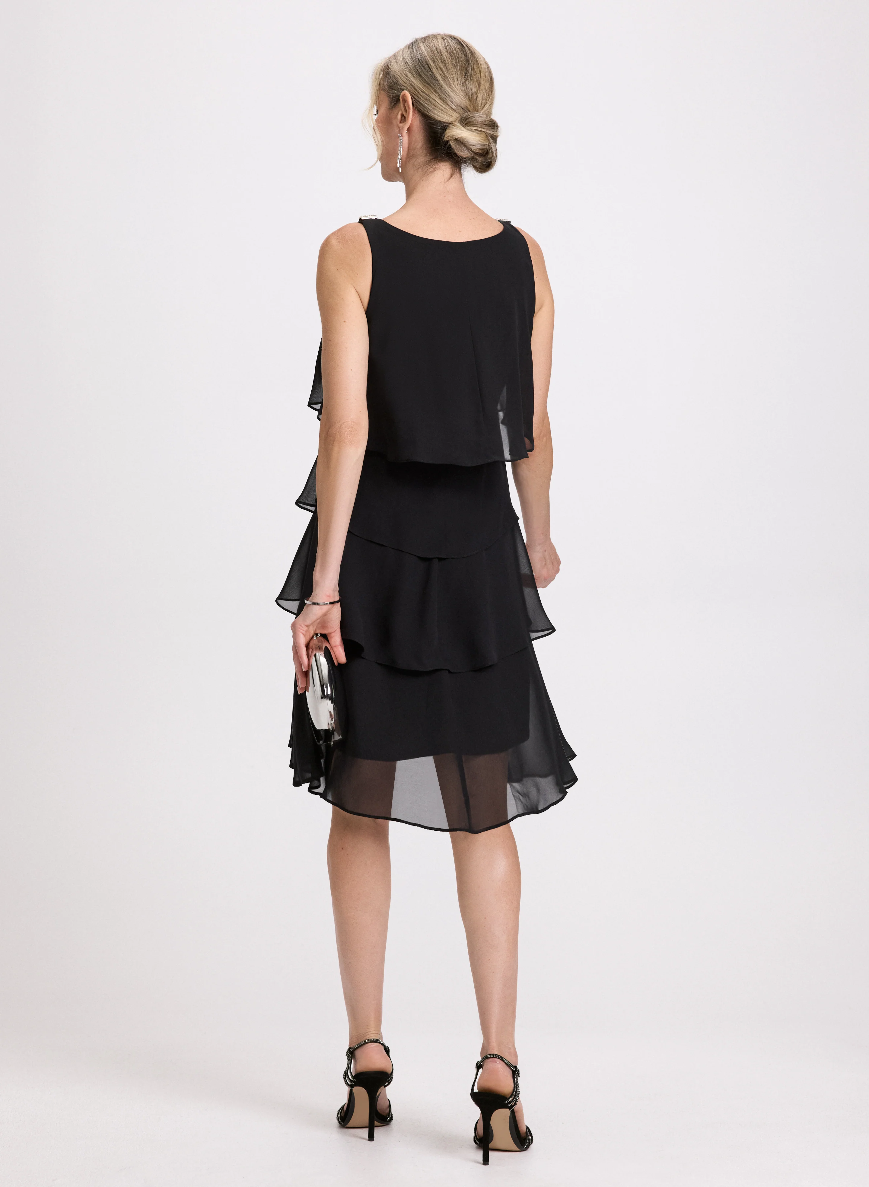 Chiffon Tiered Evening Dress